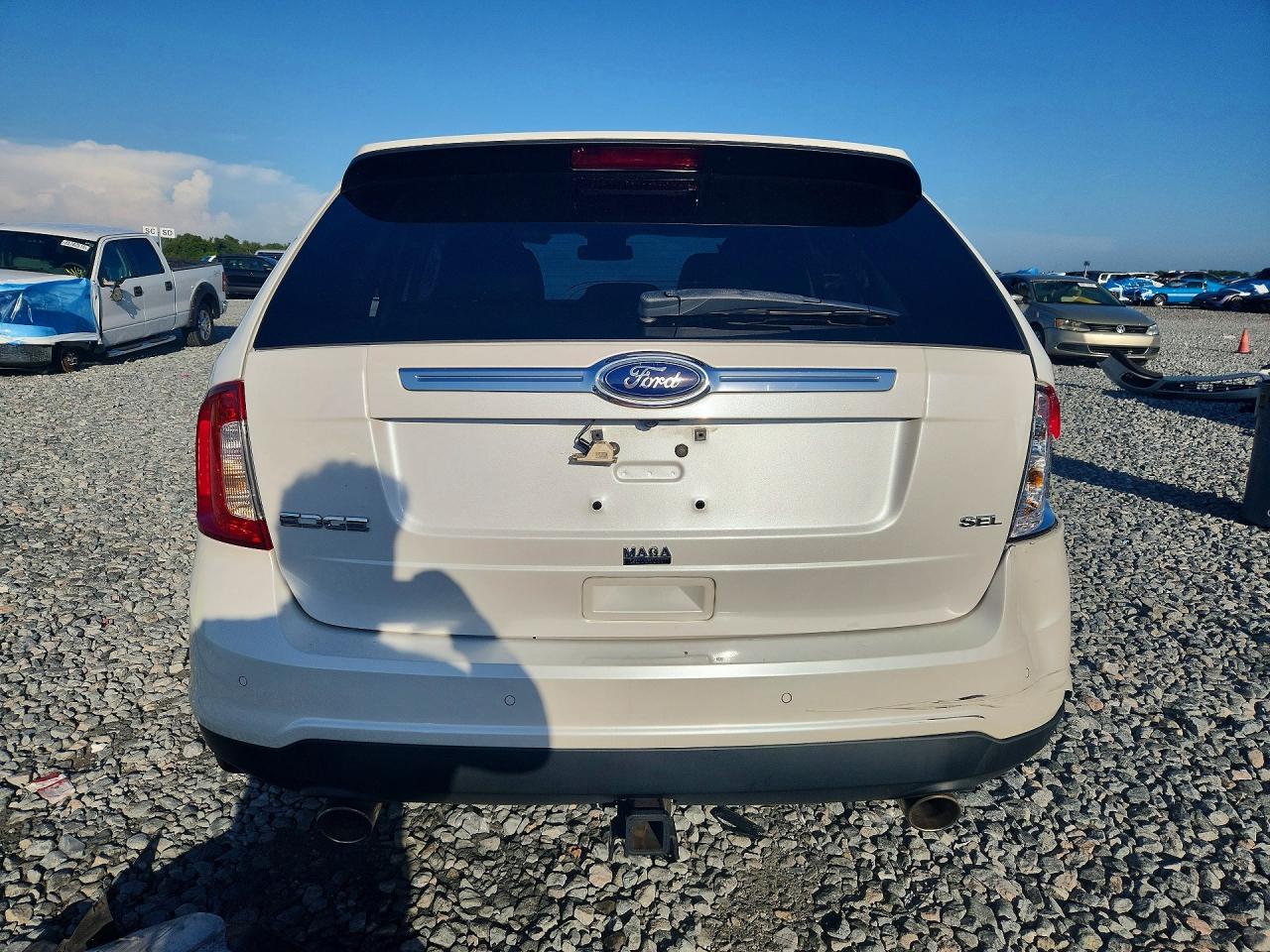 2014 Ford Edge Sel White vin: 2FMDK3JCXEBA81788