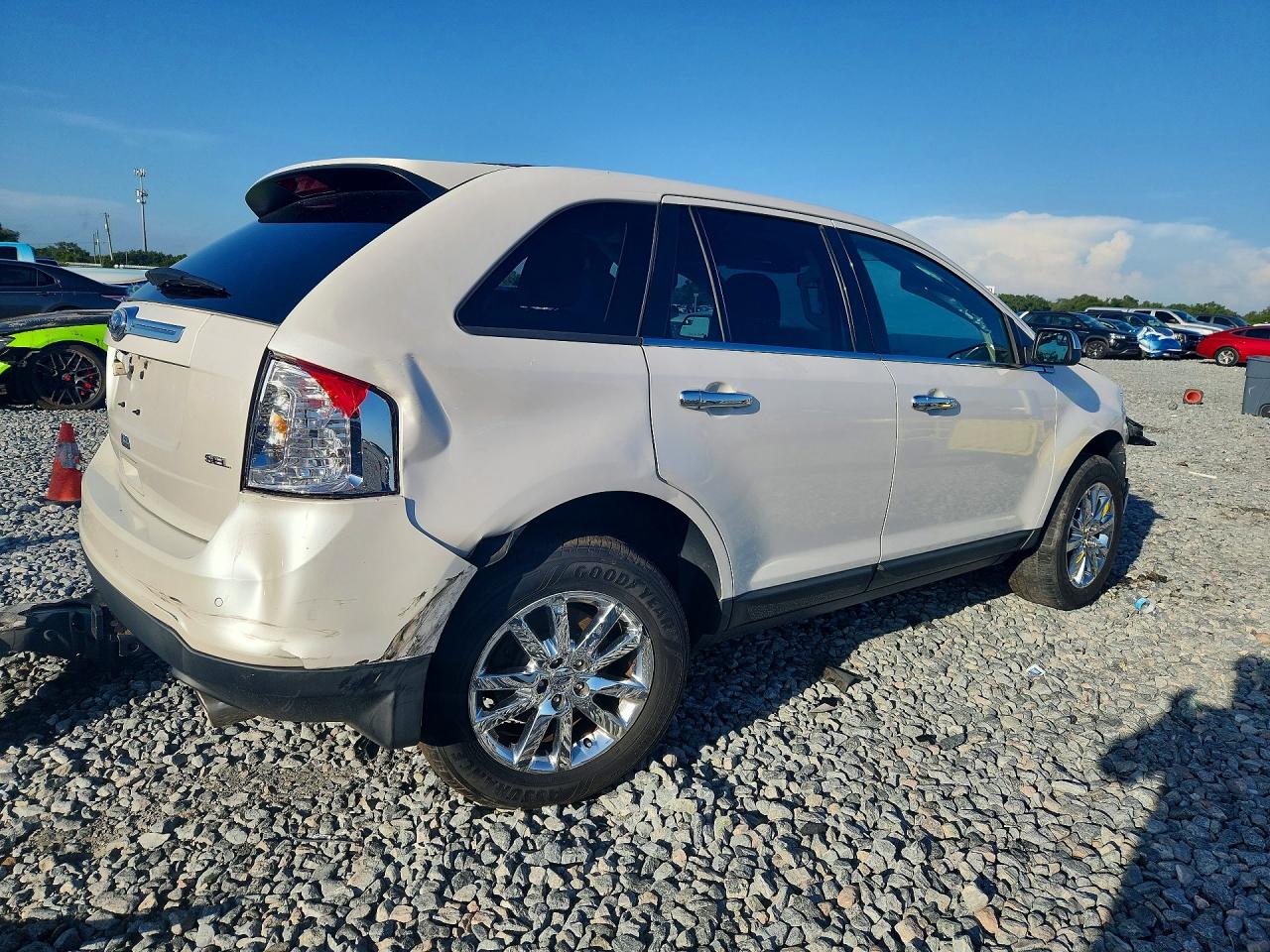 2014 Ford Edge Sel White vin: 2FMDK3JCXEBA81788
