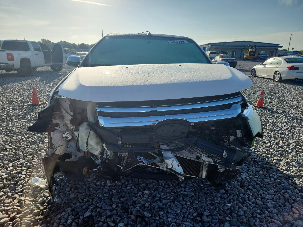 2014 Ford Edge Sel White vin: 2FMDK3JCXEBA81788