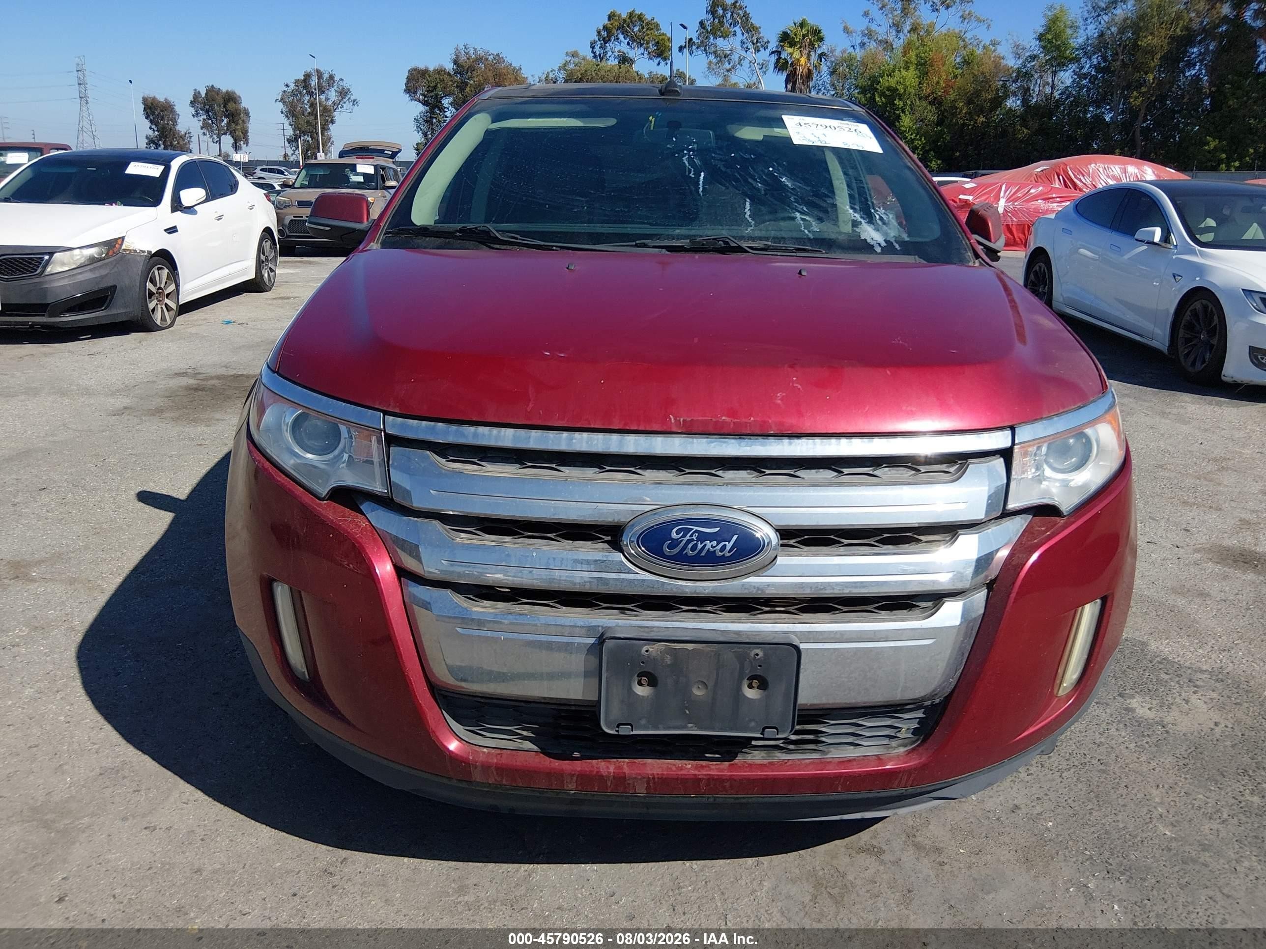 2014 Ford Edge Sel Red vin: 2FMDK3JCXEBA83279