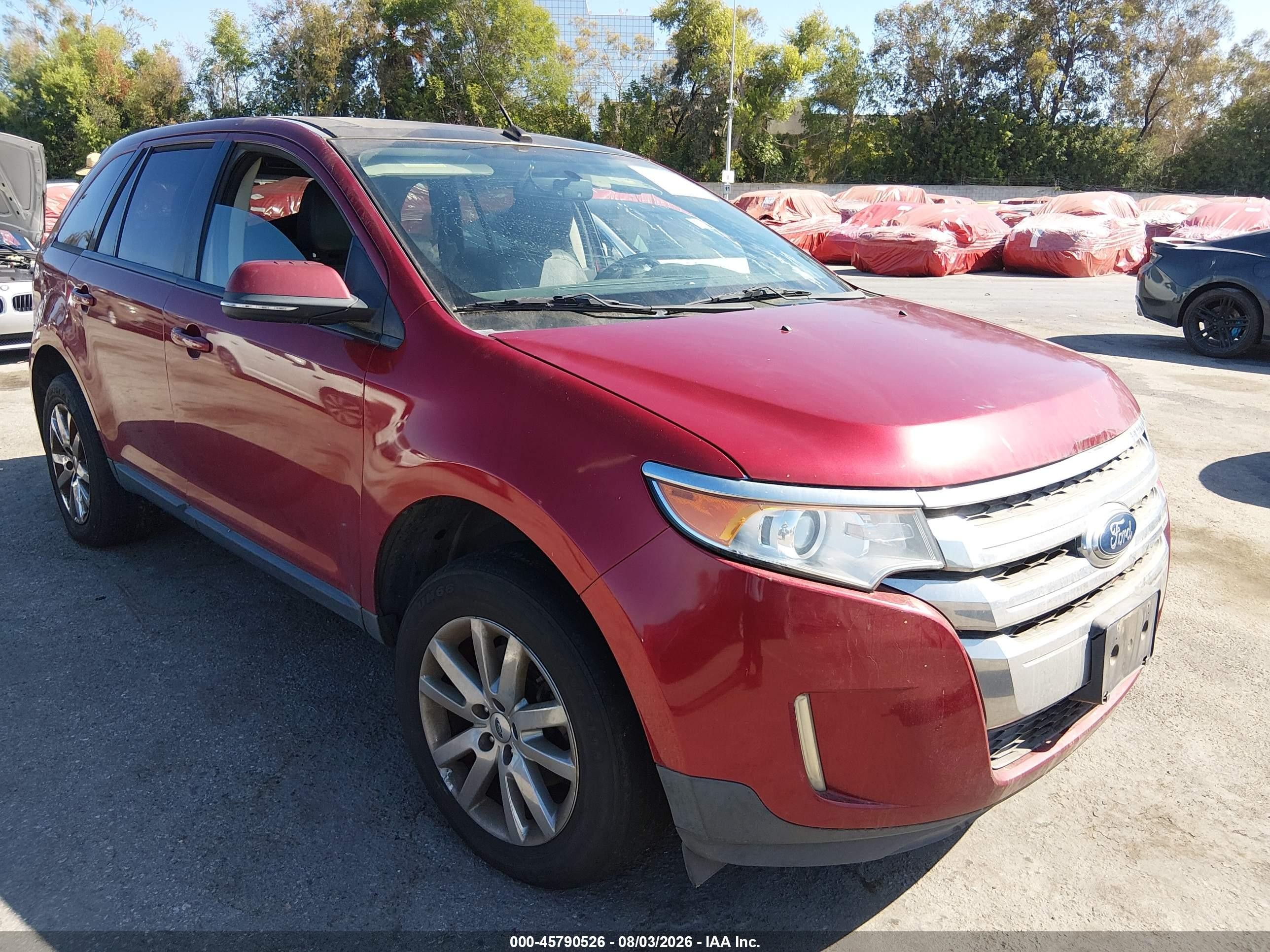 2014 Ford Edge Sel Red vin: 2FMDK3JCXEBA83279