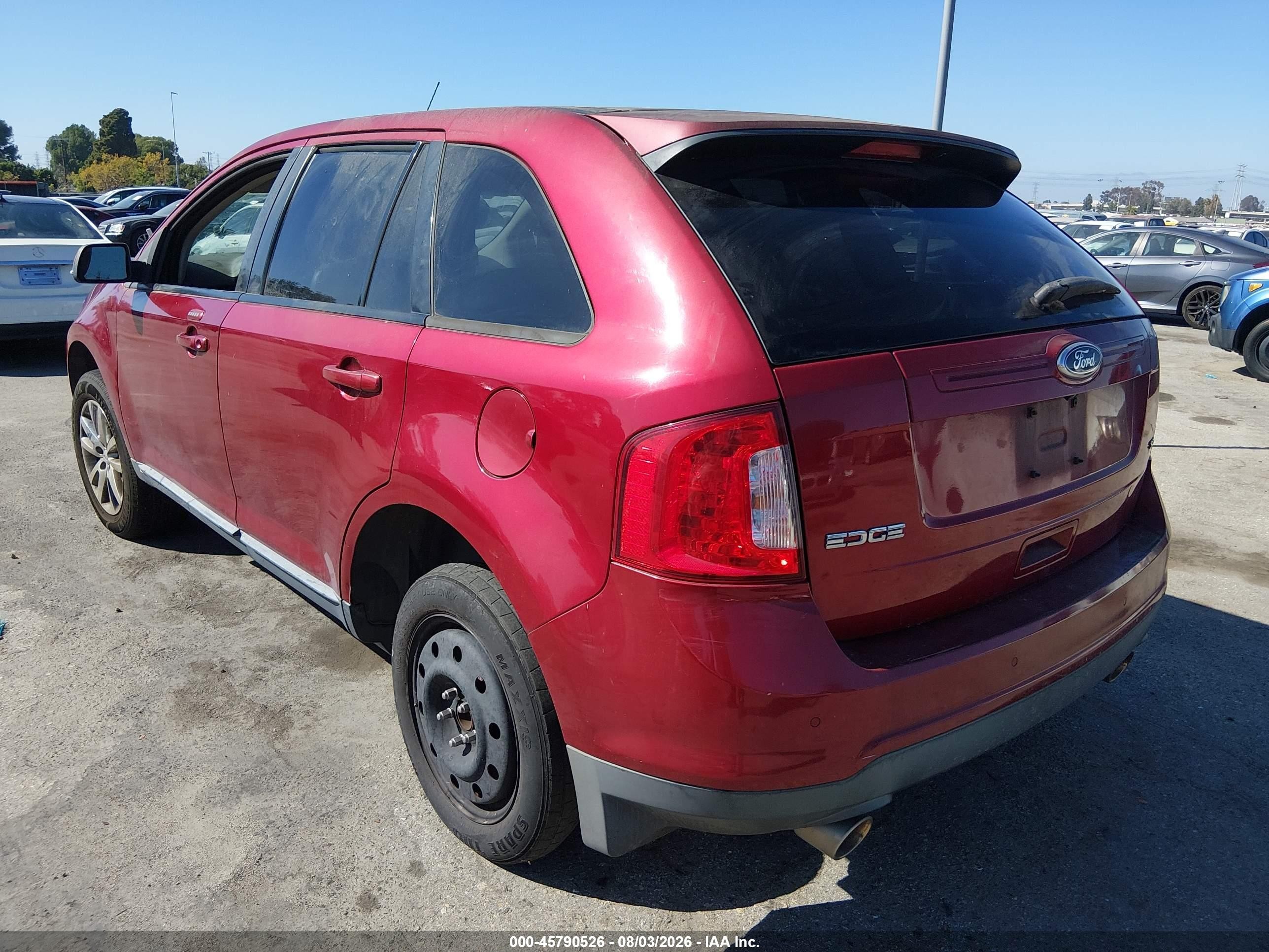 2014 Ford Edge Sel Red vin: 2FMDK3JCXEBA83279