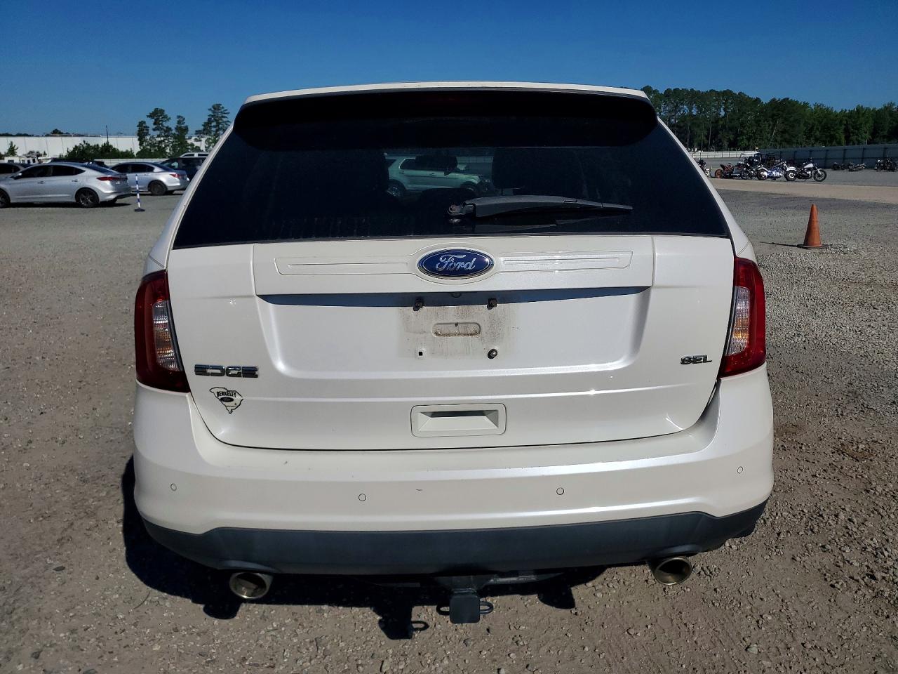 2014 Ford Edge Sel White vin: 2FMDK3JCXEBA98638