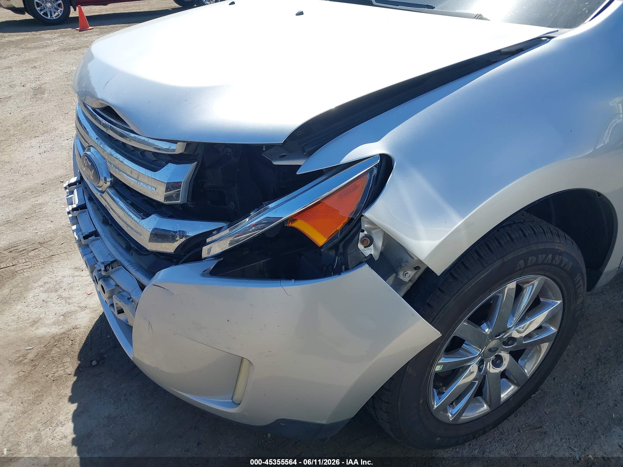 2014 Ford Edge Sel Silver vin: 2FMDK3JCXEBB13641