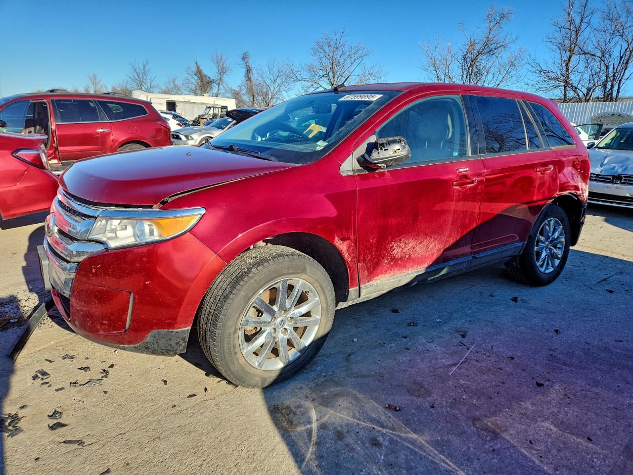2014 Ford Edge Sel Red vin: 2FMDK3JCXEBB18080