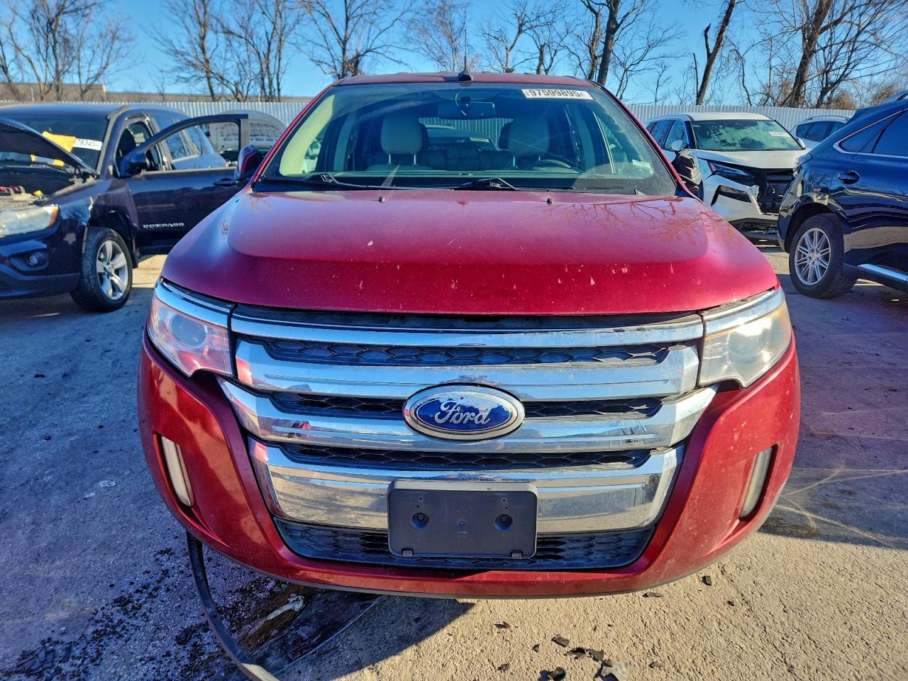 2014 Ford Edge Sel Красный vin: 2FMDK3JCXEBB18080
