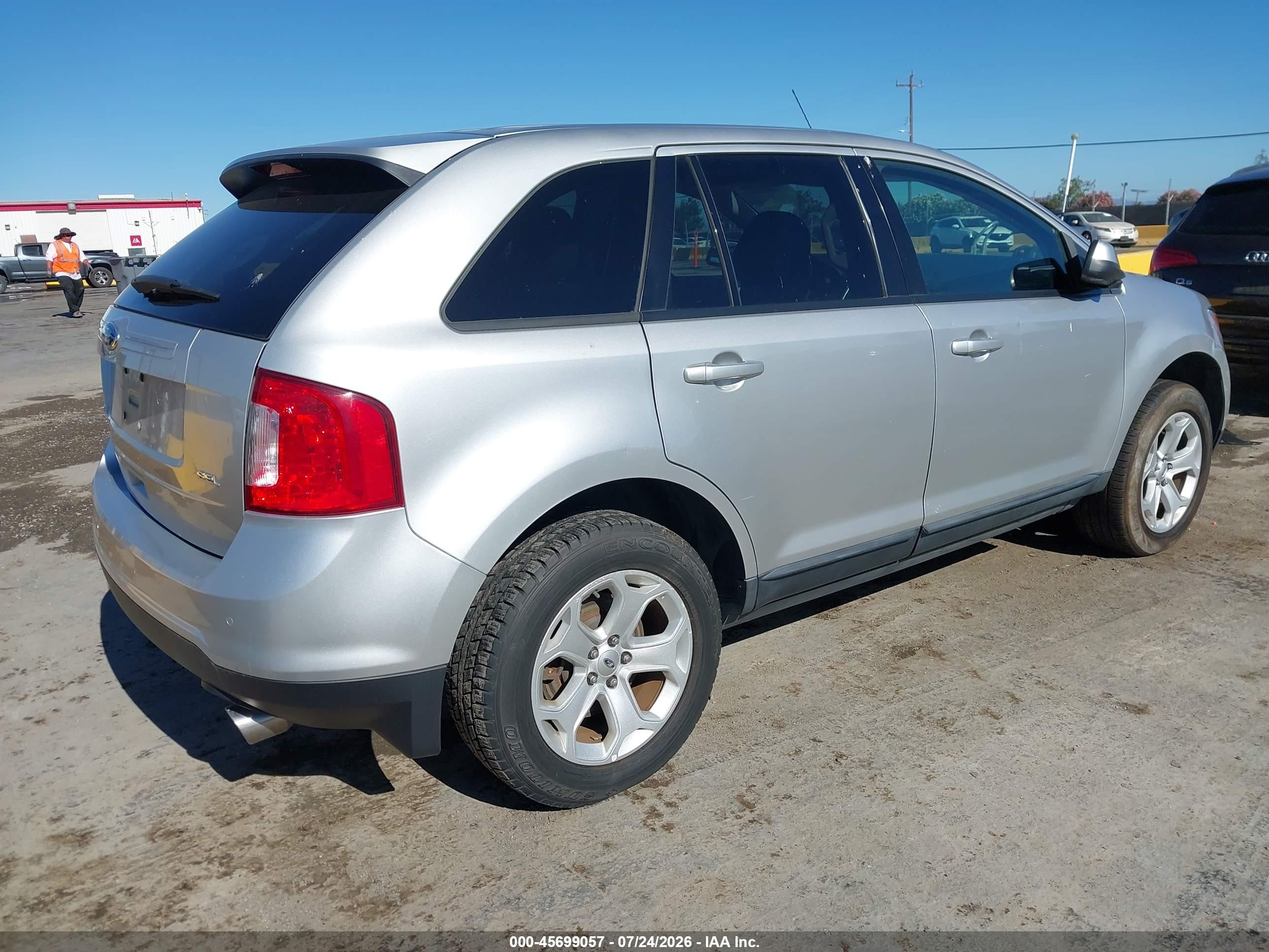 2014 Ford Edge Sel Silver vin: 2FMDK3JCXEBB18404