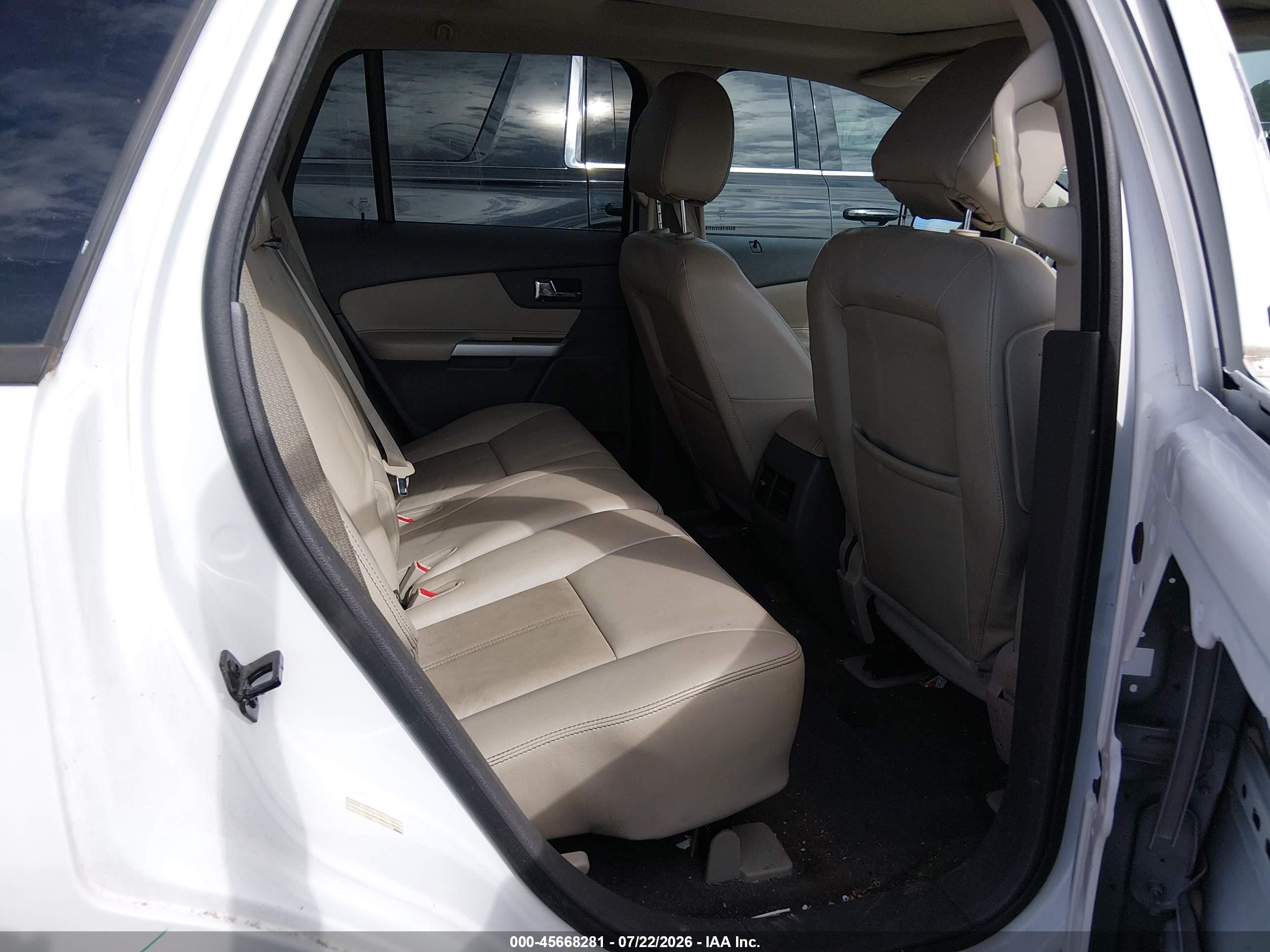 2014 Ford Edge Sel White vin: 2FMDK3JCXEBB21755