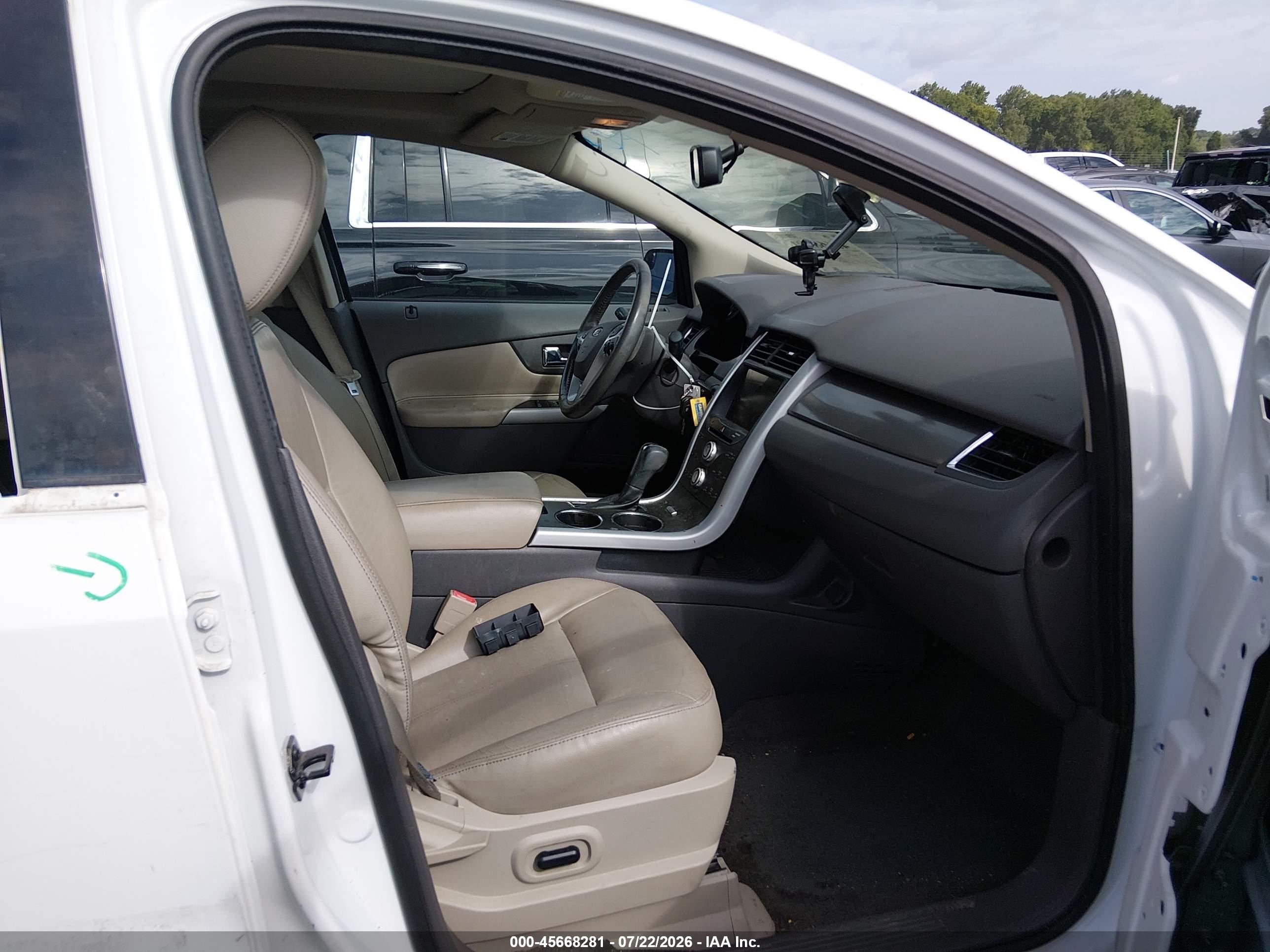 2014 Ford Edge Sel White vin: 2FMDK3JCXEBB21755