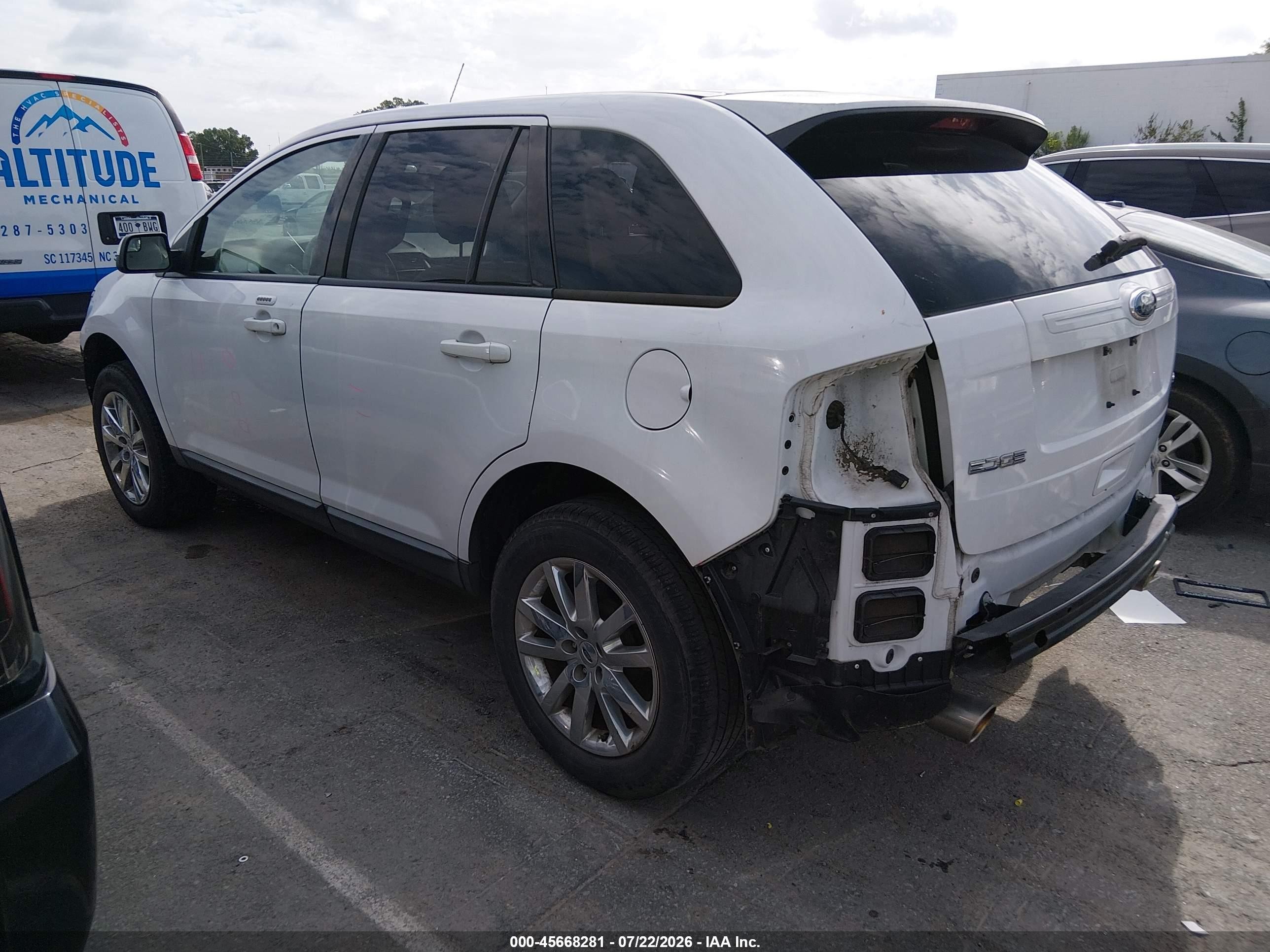 2014 Ford Edge Sel White vin: 2FMDK3JCXEBB21755