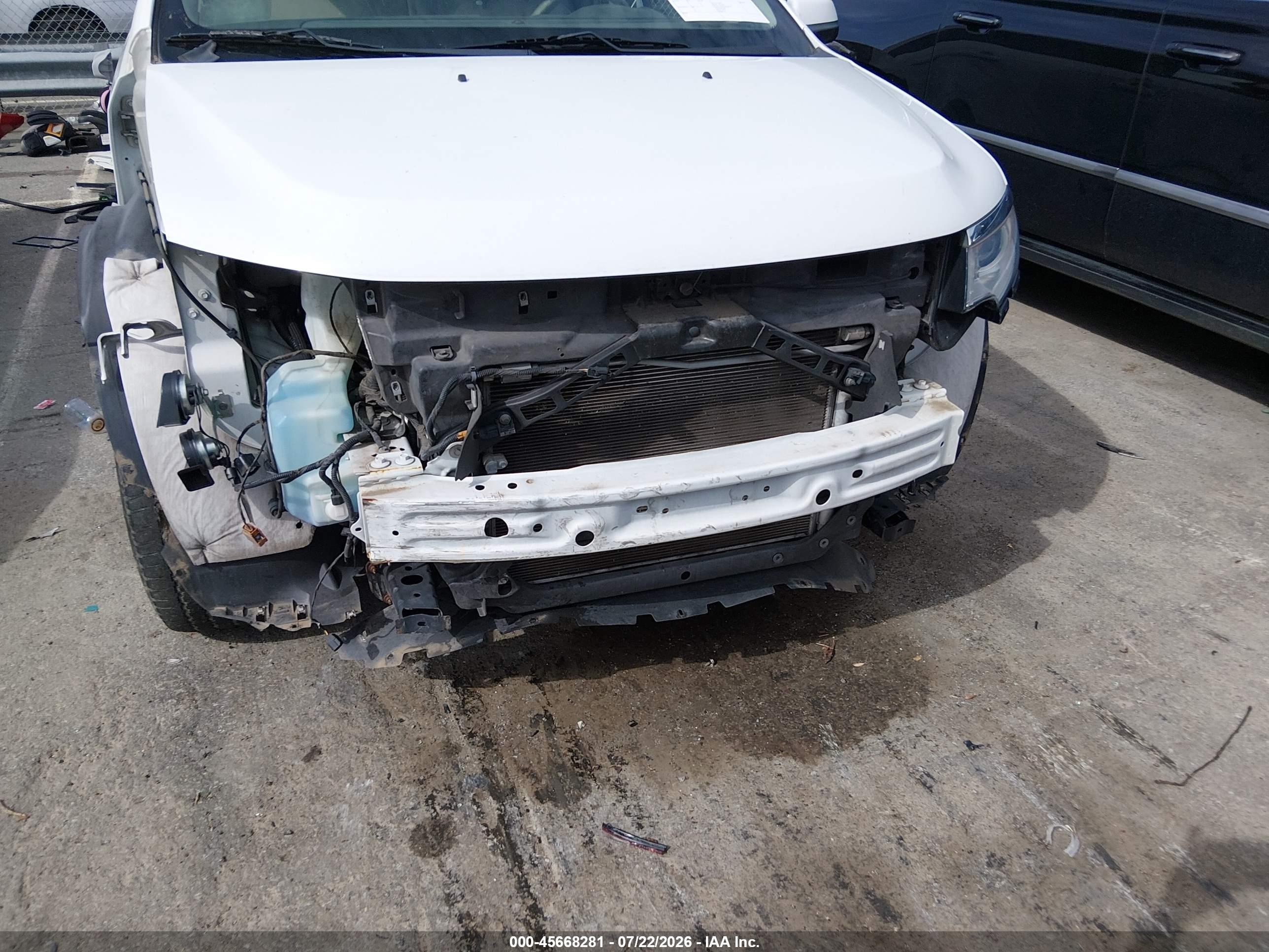 2014 Ford Edge Sel White vin: 2FMDK3JCXEBB21755