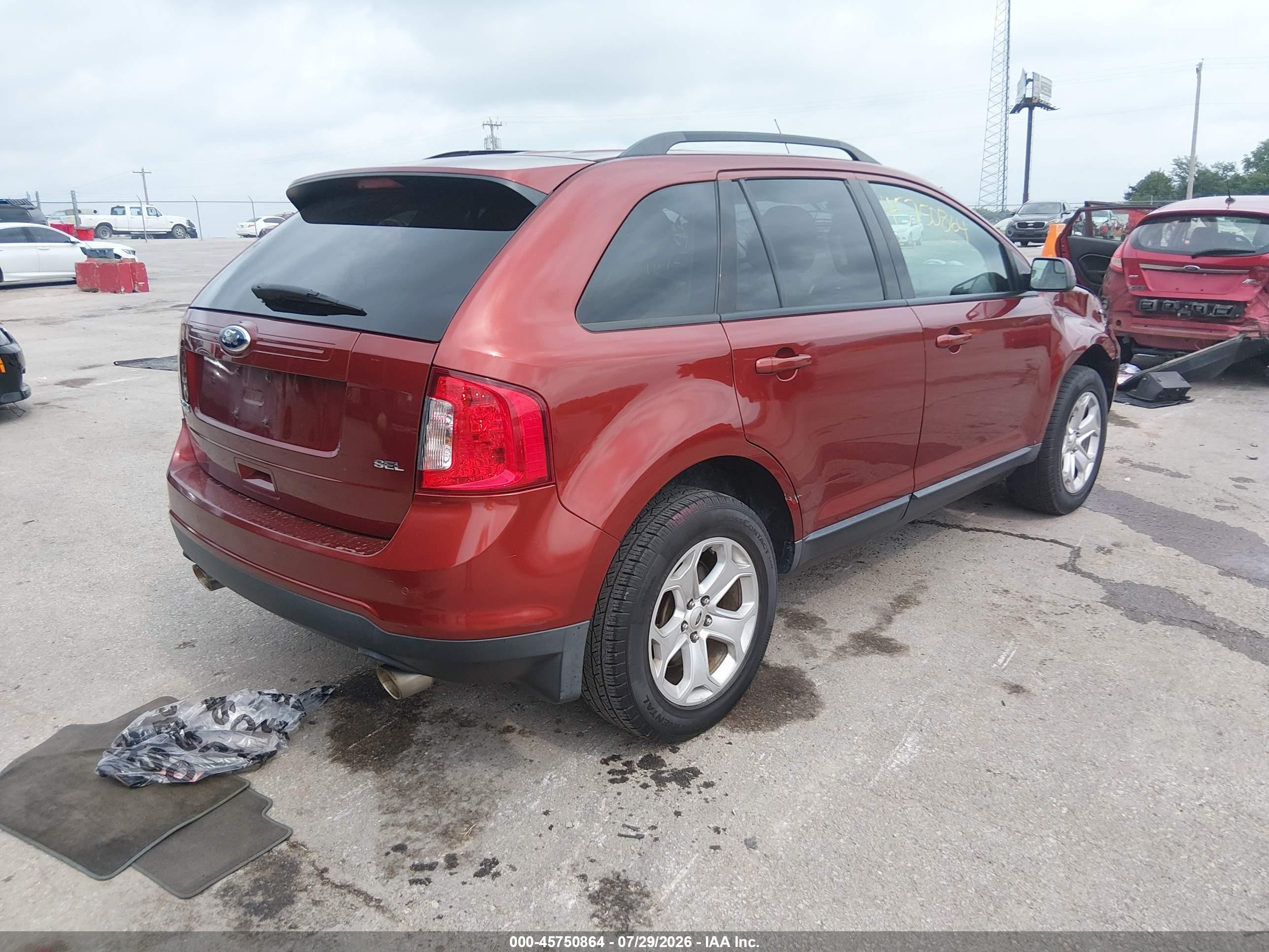 2014 Ford Edge Sel Бежевый vin: 2FMDK3JCXEBB44730