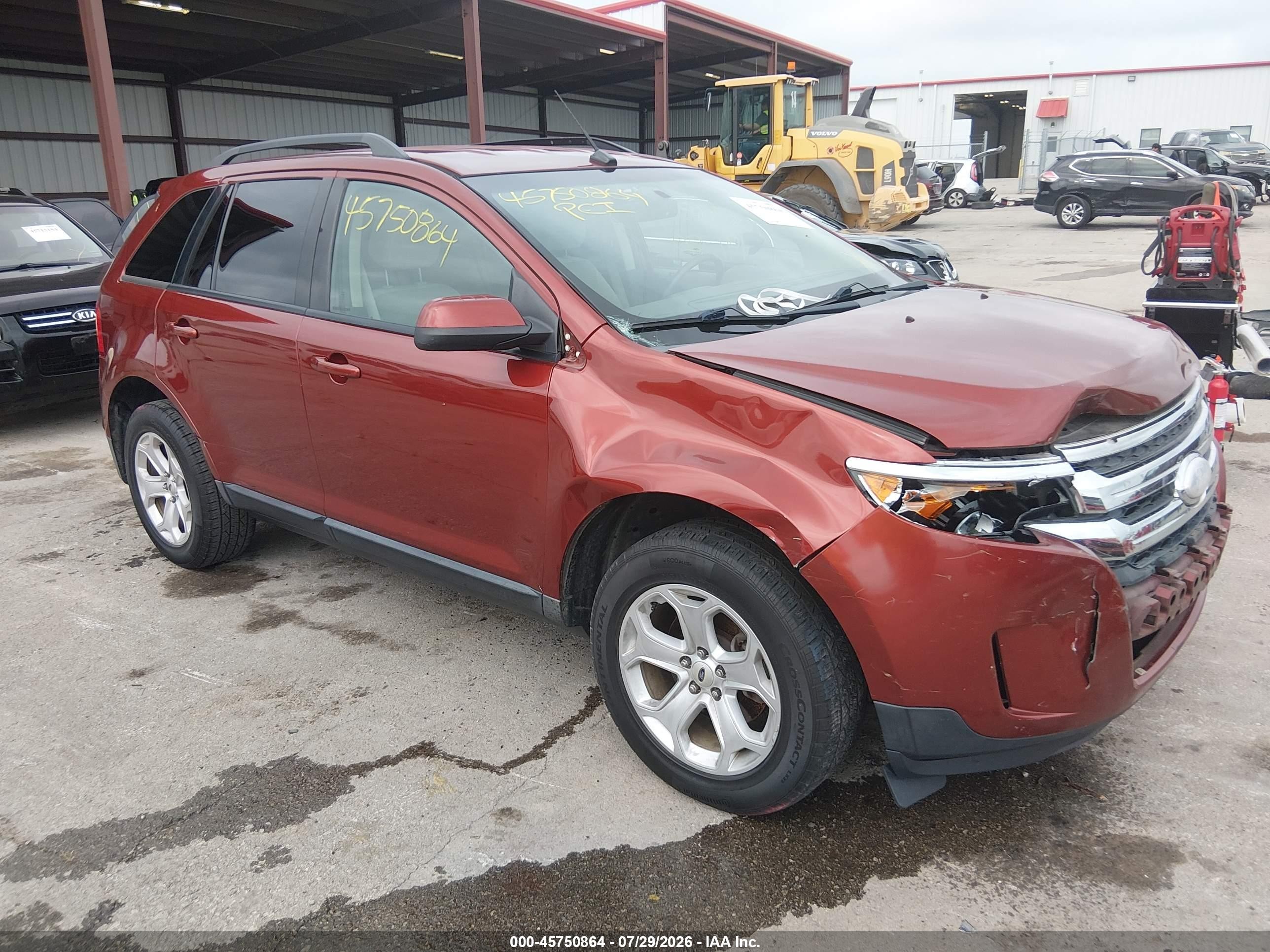2014 Ford Edge Sel Beige vin: 2FMDK3JCXEBB44730