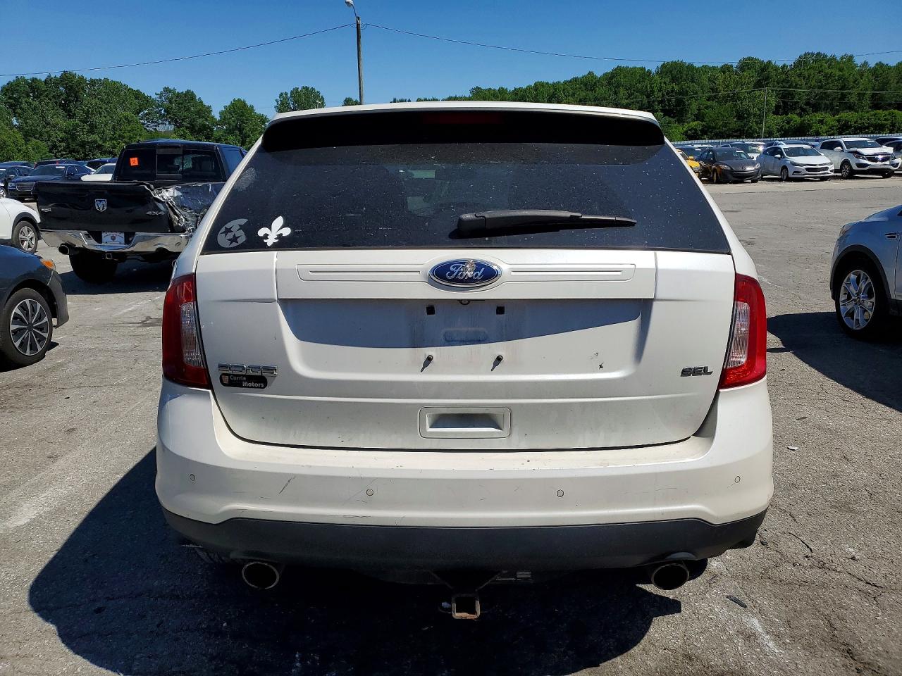2014 Ford Edge Sel White vin: 2FMDK3JCXEBB45148