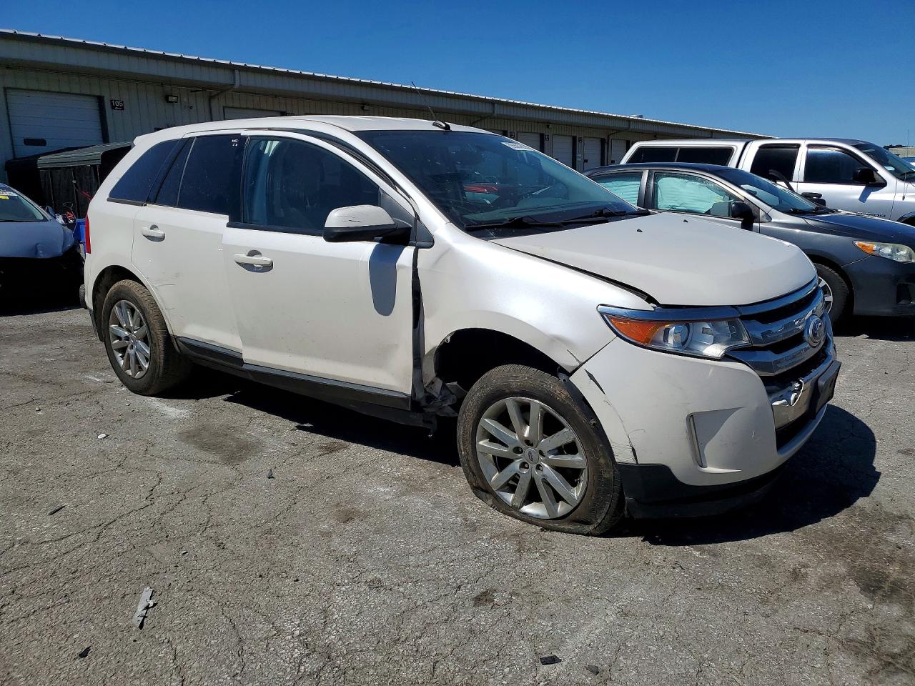 2014 Ford Edge Sel White vin: 2FMDK3JCXEBB45148