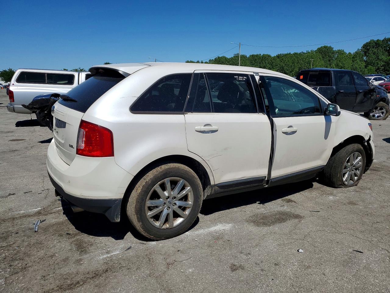 2014 Ford Edge Sel White vin: 2FMDK3JCXEBB45148
