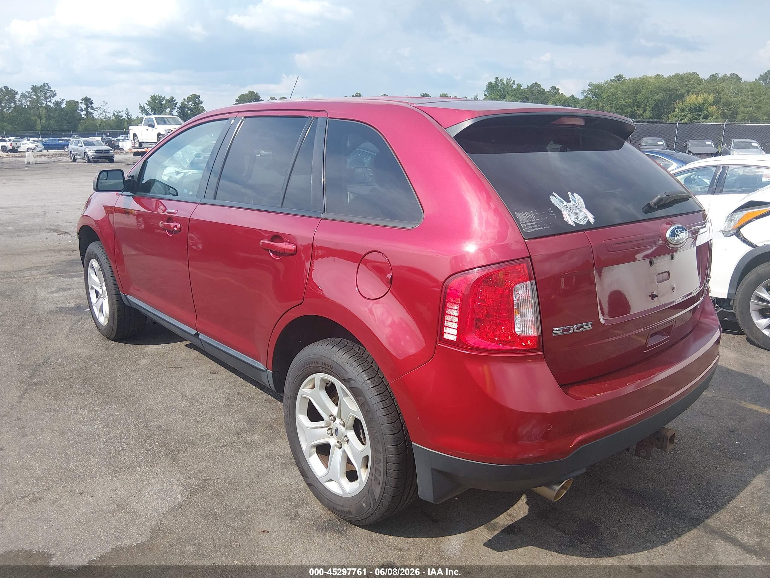 2014 Ford Edge Sel Red vin: 2FMDK3JCXEBB46090