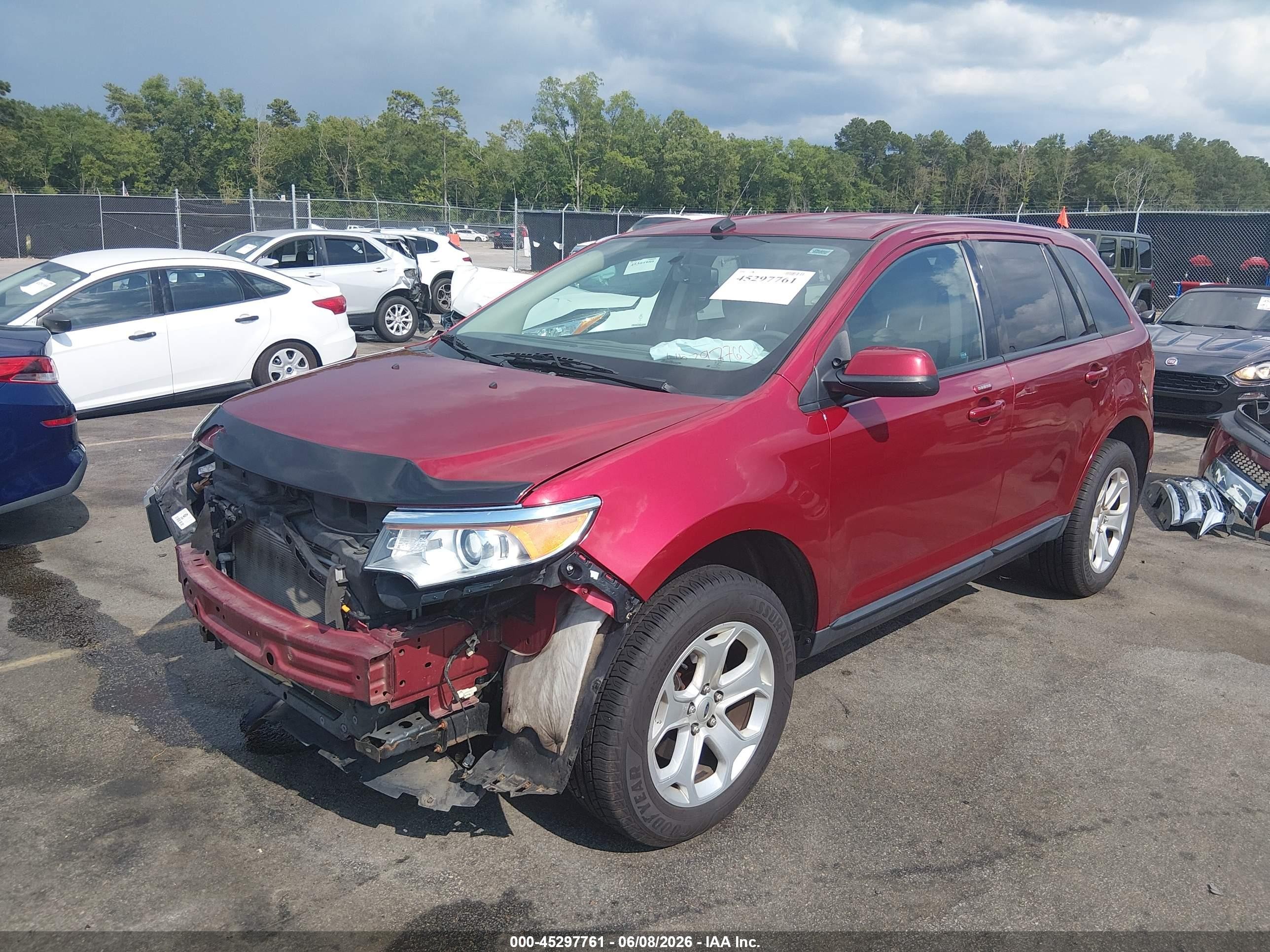 2014 Ford Edge Sel Red vin: 2FMDK3JCXEBB46090