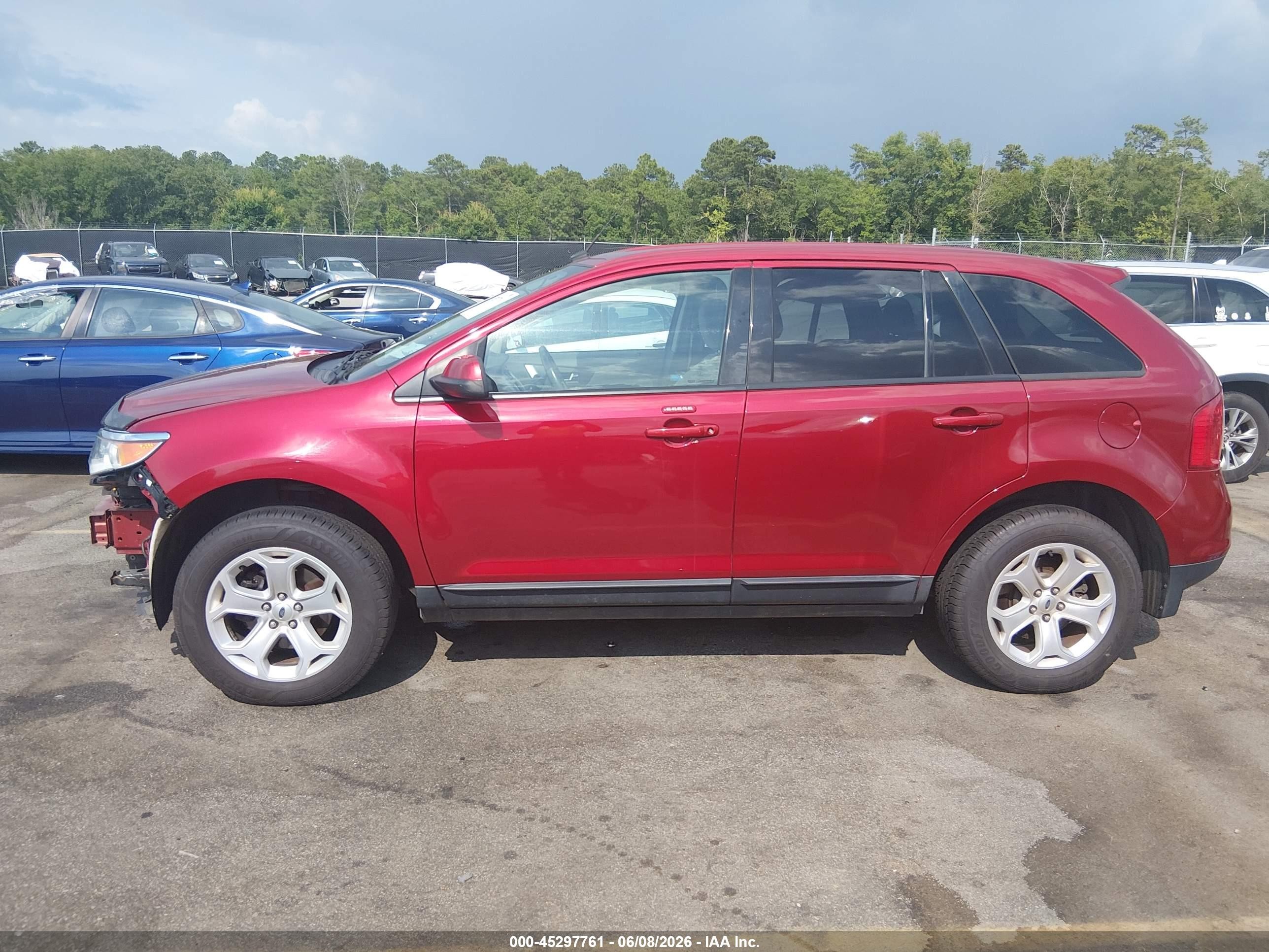 2014 Ford Edge Sel Red vin: 2FMDK3JCXEBB46090