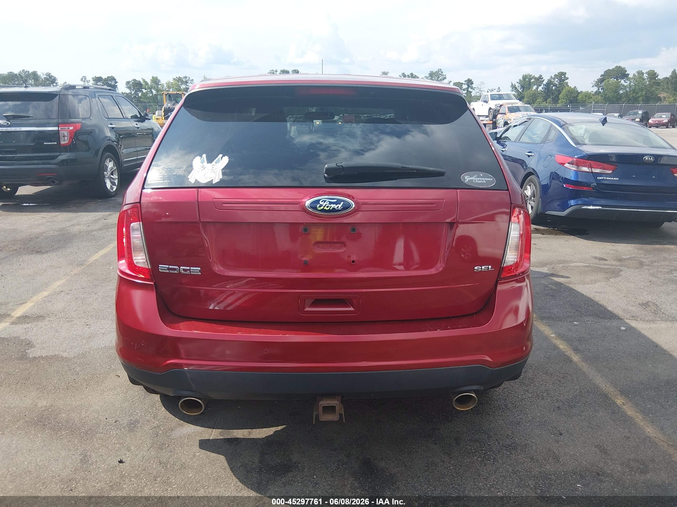 2014 Ford Edge Sel Red vin: 2FMDK3JCXEBB46090
