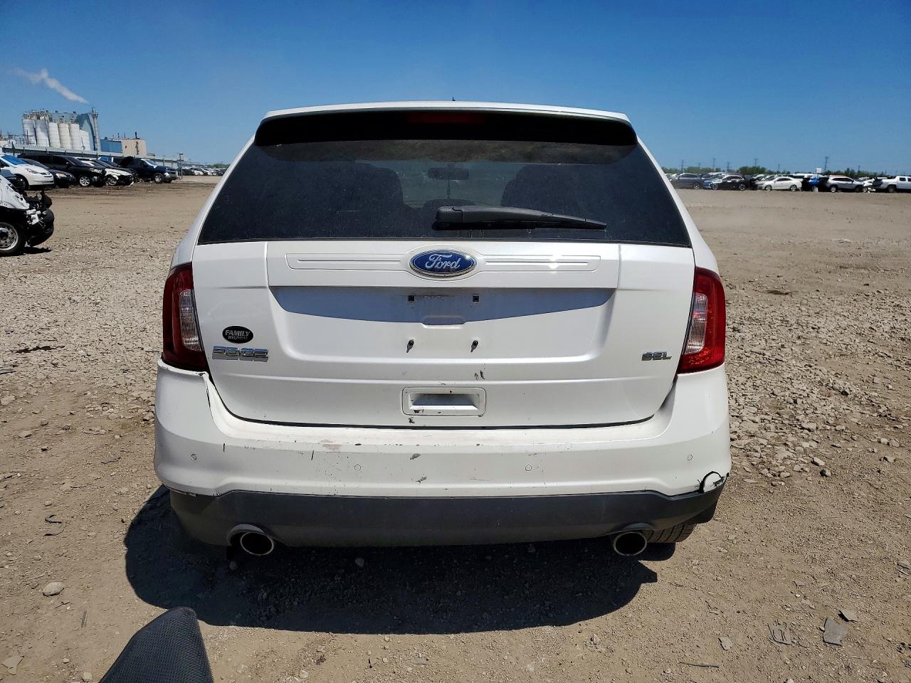 2014 Ford Edge Sel White vin: 2FMDK3JCXEBB79834
