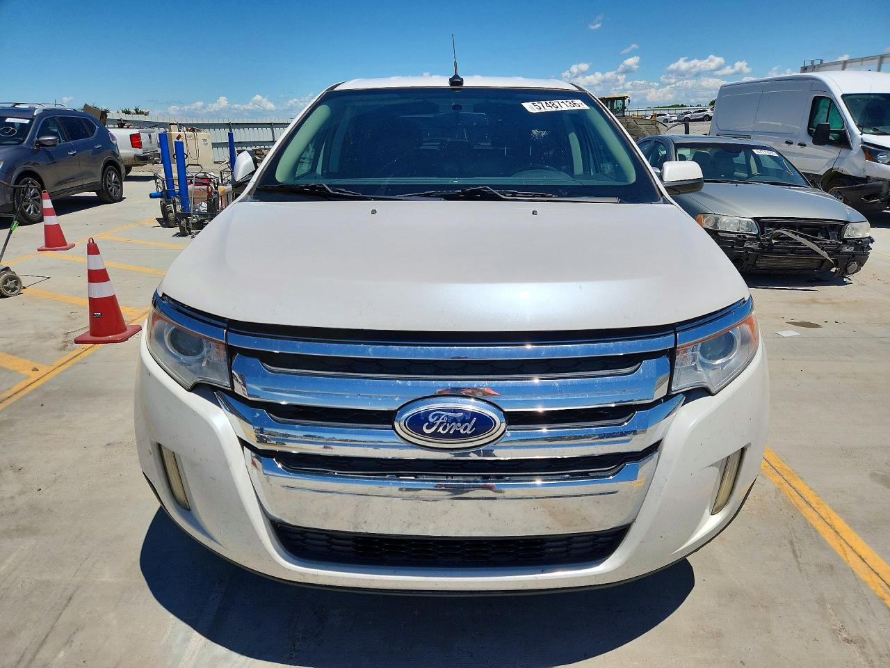 2014 Ford Edge Sel White vin: 2FMDK3JCXEBB85147