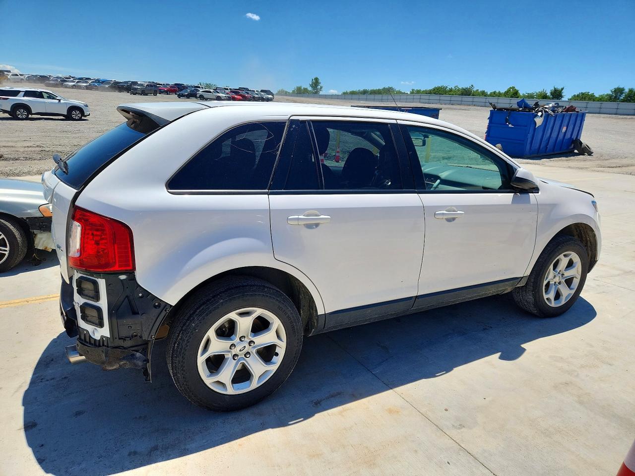 2014 Ford Edge Sel White vin: 2FMDK3JCXEBB85147