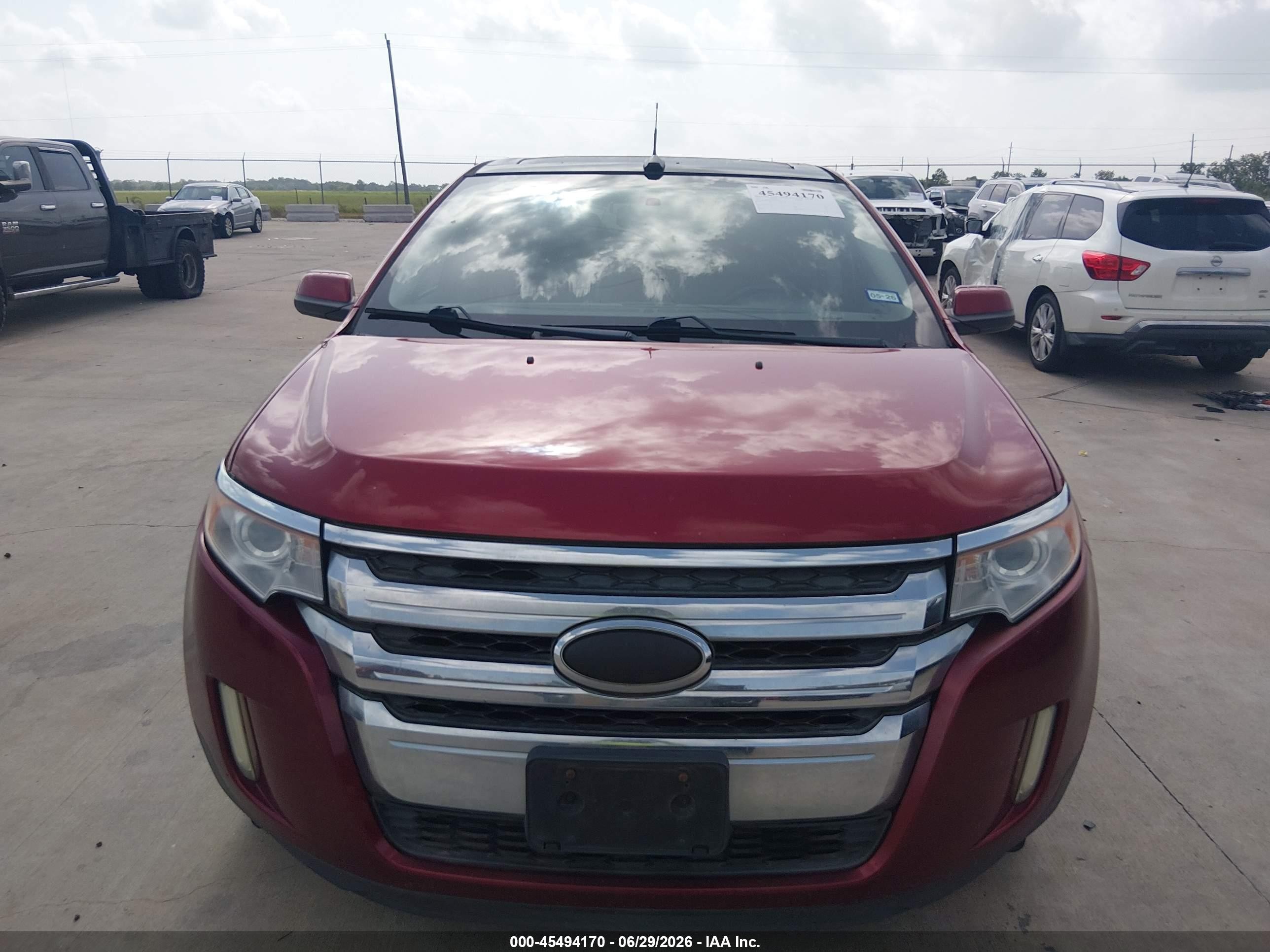 2013 Ford Edge Limited Red vin: 2FMDK3K91DBC17145