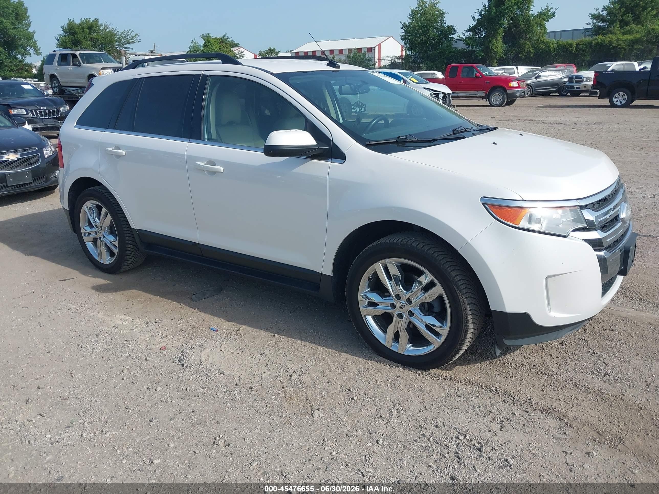 2012 Ford Edge Limited White vin: 2FMDK3K92CBA45772