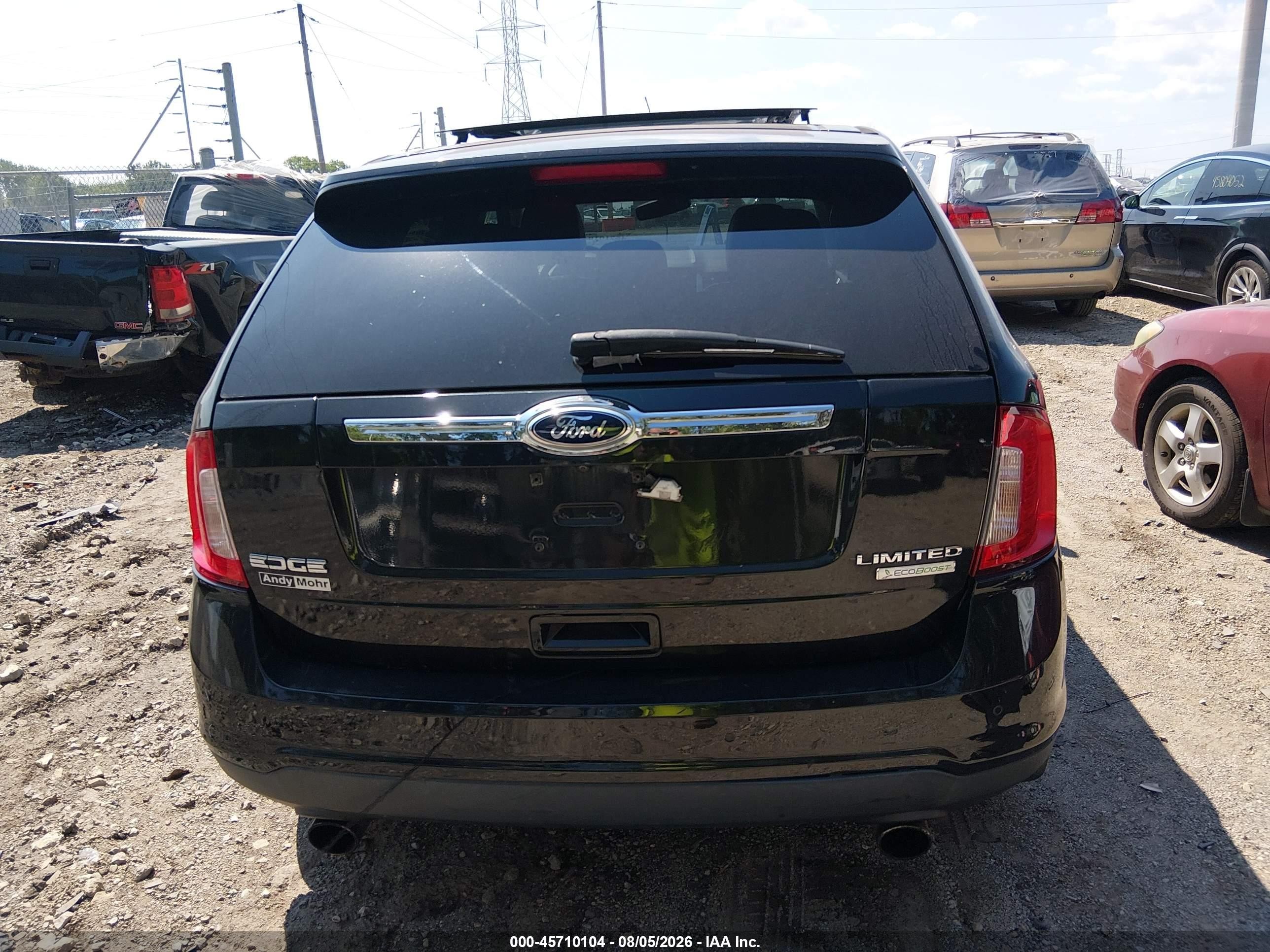 2013 Ford Edge Limited Black vin: 2FMDK3K92DBA57325