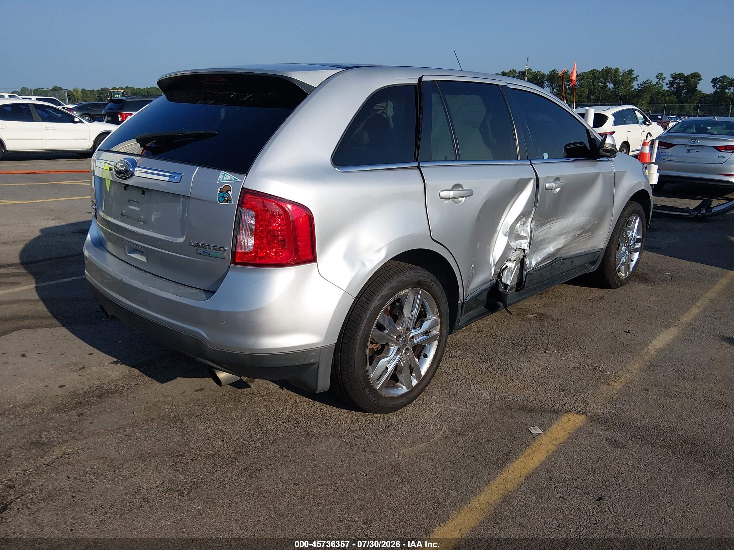 2013 Ford Edge Limited Silver vin: 2FMDK3K92DBC05330