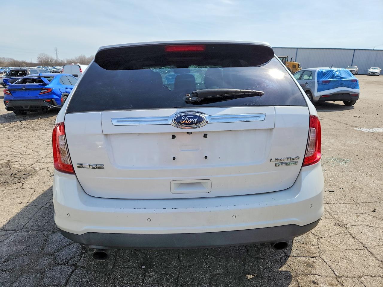 2012 Ford Edge Limited White vin: 2FMDK3K93CBA26292