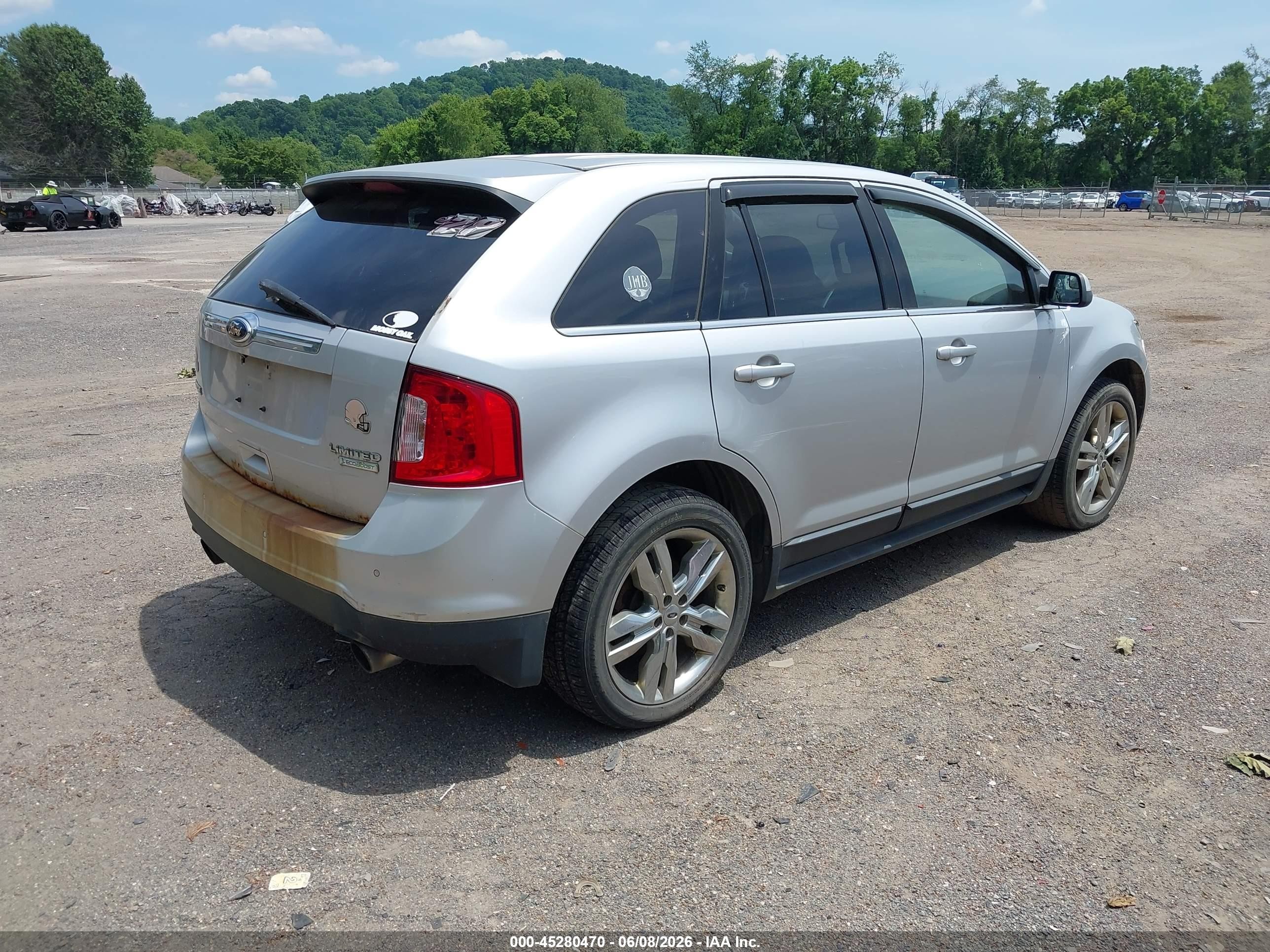2013 Ford Edge Limited Silver vin: 2FMDK3K93DBA10966