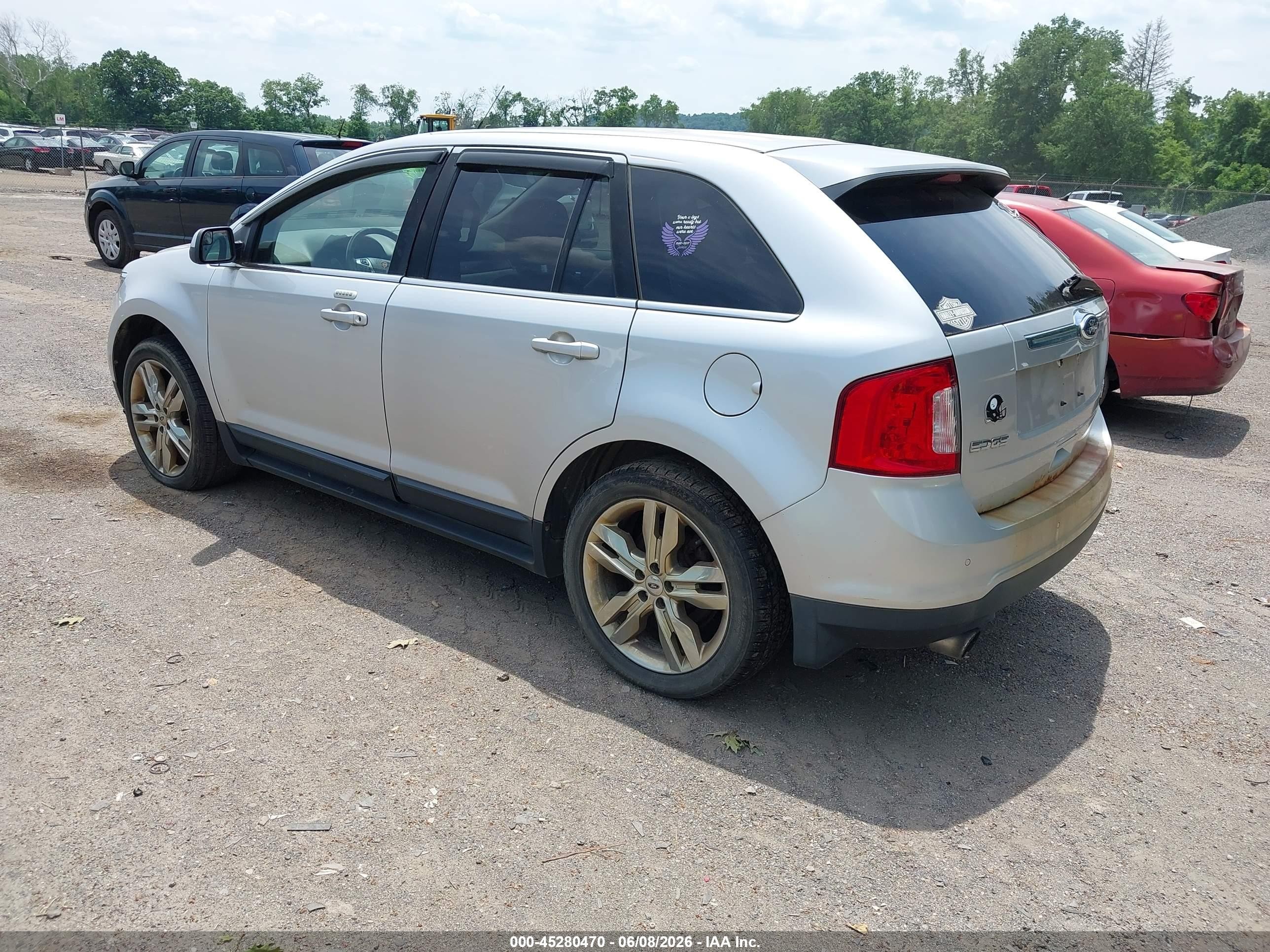 2013 Ford Edge Limited Silver vin: 2FMDK3K93DBA10966