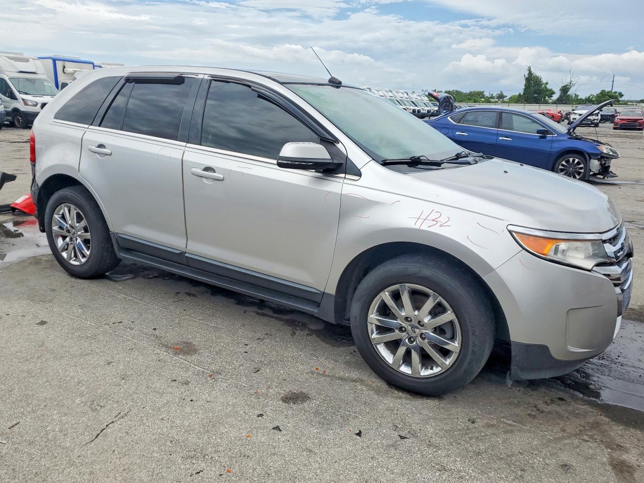 2014 Ford Edge Limited Silver vin: 2FMDK3K95EBA36812