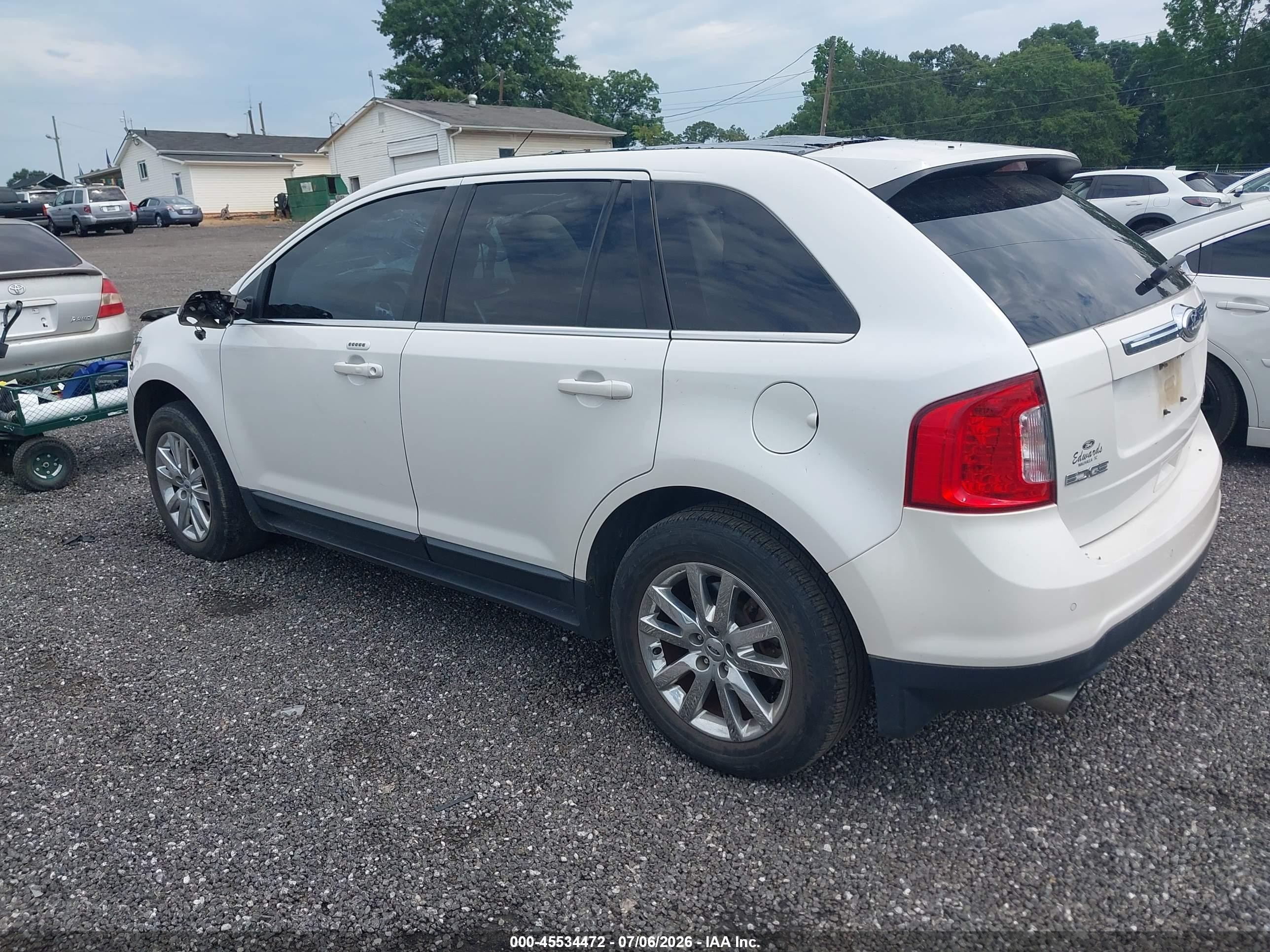 2013 Ford Edge Limited White vin: 2FMDK3K96DBE30608