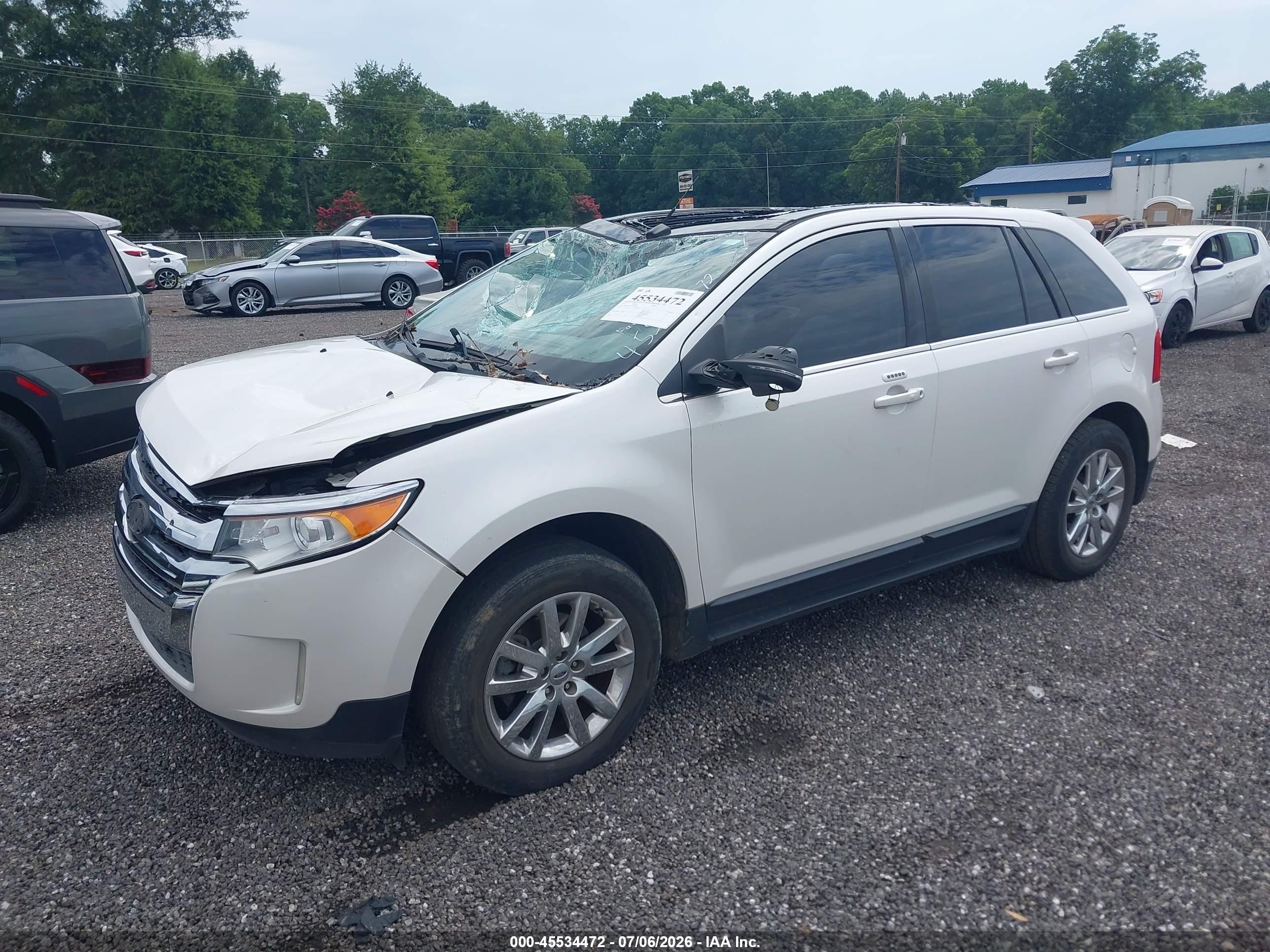 2013 Ford Edge Limited White vin: 2FMDK3K96DBE30608