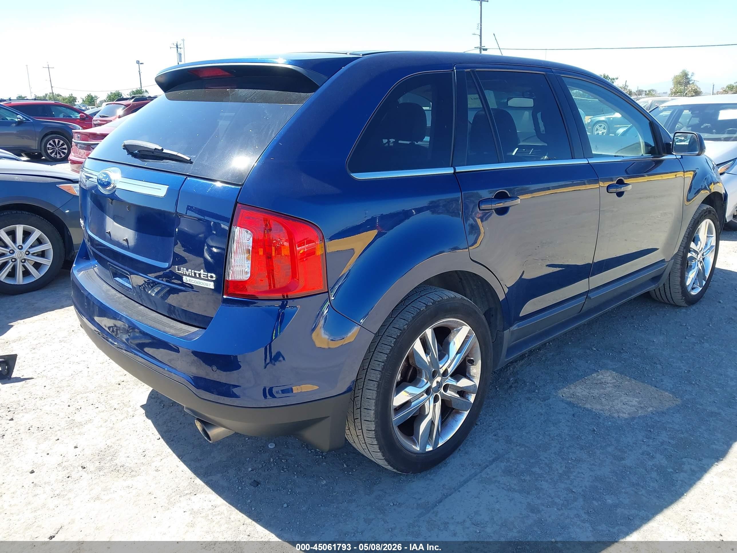 2012 Ford Edge Limited Blue vin: 2FMDK3K97CBA93381