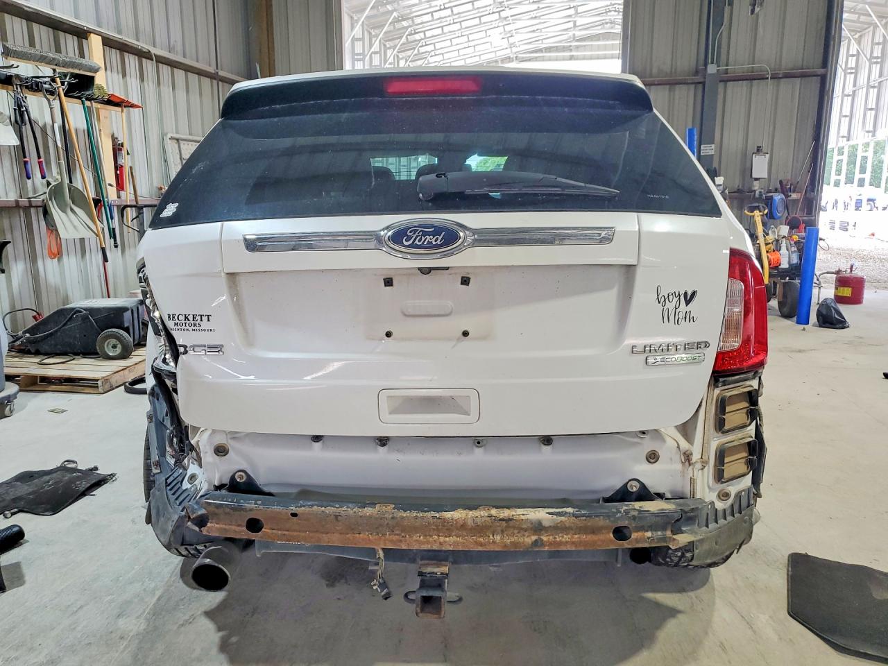 2013 Ford Edge White vin: 2FMDK3K97DBA91843