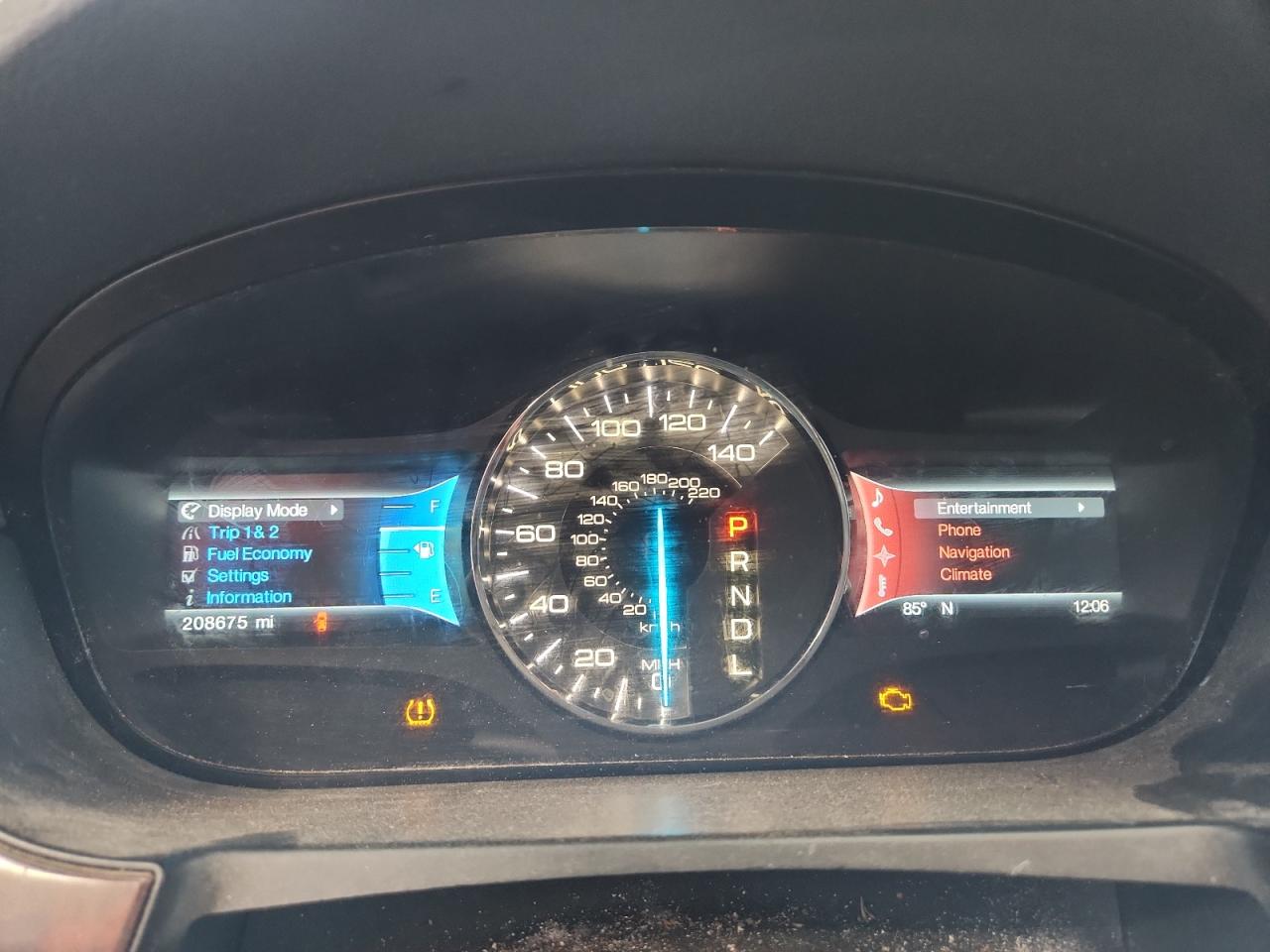 2012 Ford Edge Limited Tan vin: 2FMDK3K98CBA69882 Damage: Warning Light - Engine, On, Unacceptable