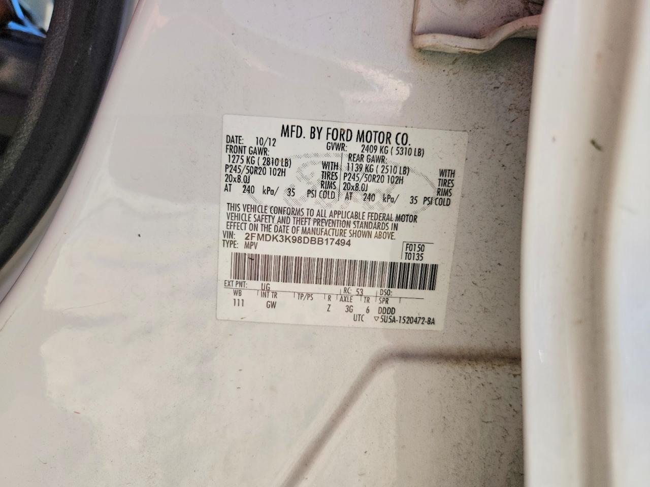 2013 Ford Edge Limited Silver vin: 2FMDK3K98DBB17494