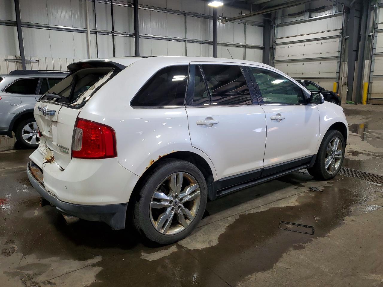 2013 Ford Edge Limited White vin: 2FMDK3K99DBA01320