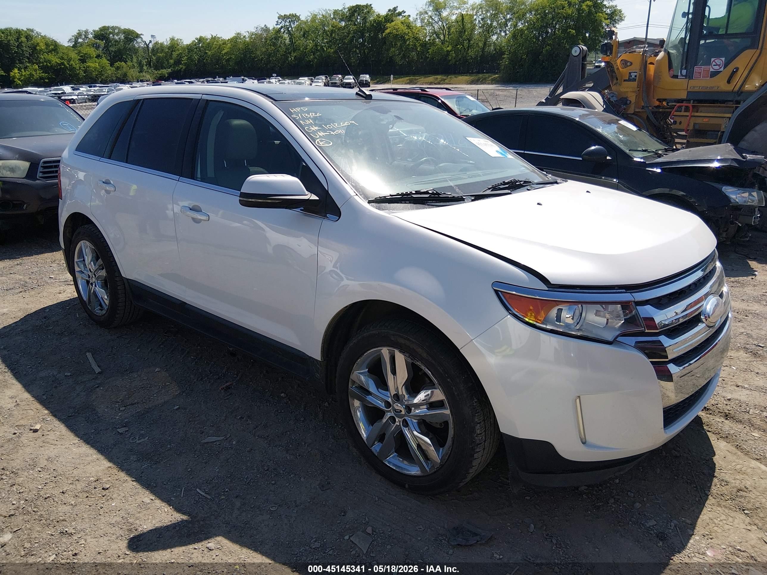2012 Ford Edge Limited White vin: 2FMDK3K9XCBA87011