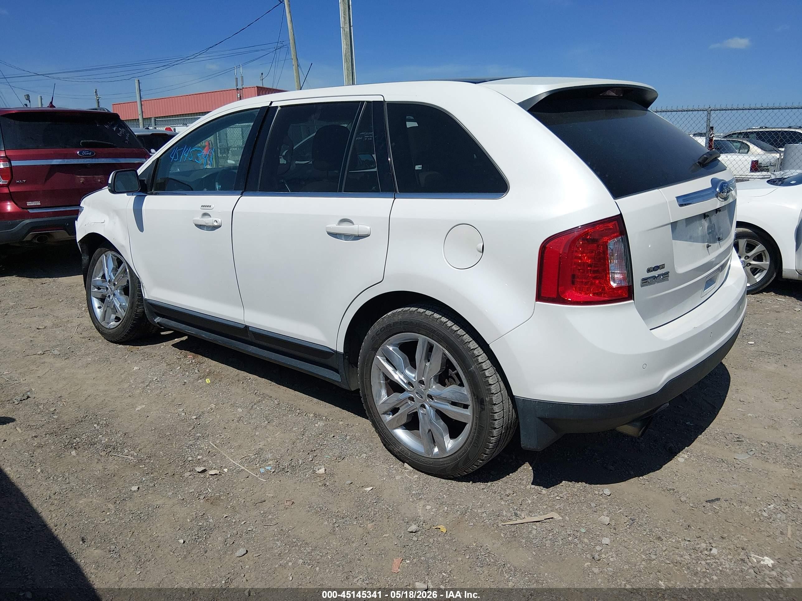 2012 Ford Edge Limited White vin: 2FMDK3K9XCBA87011