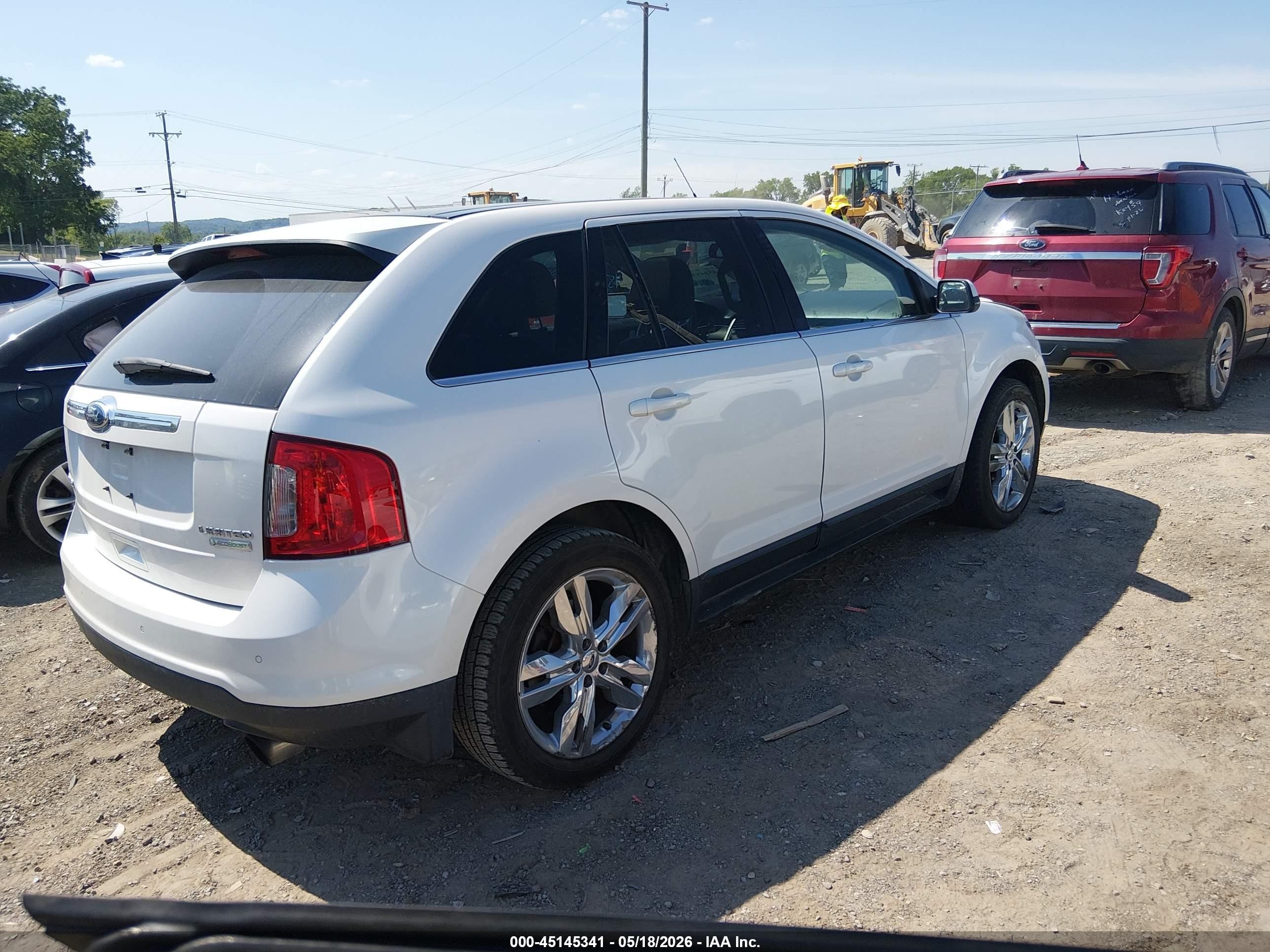 2012 Ford Edge Limited White vin: 2FMDK3K9XCBA87011