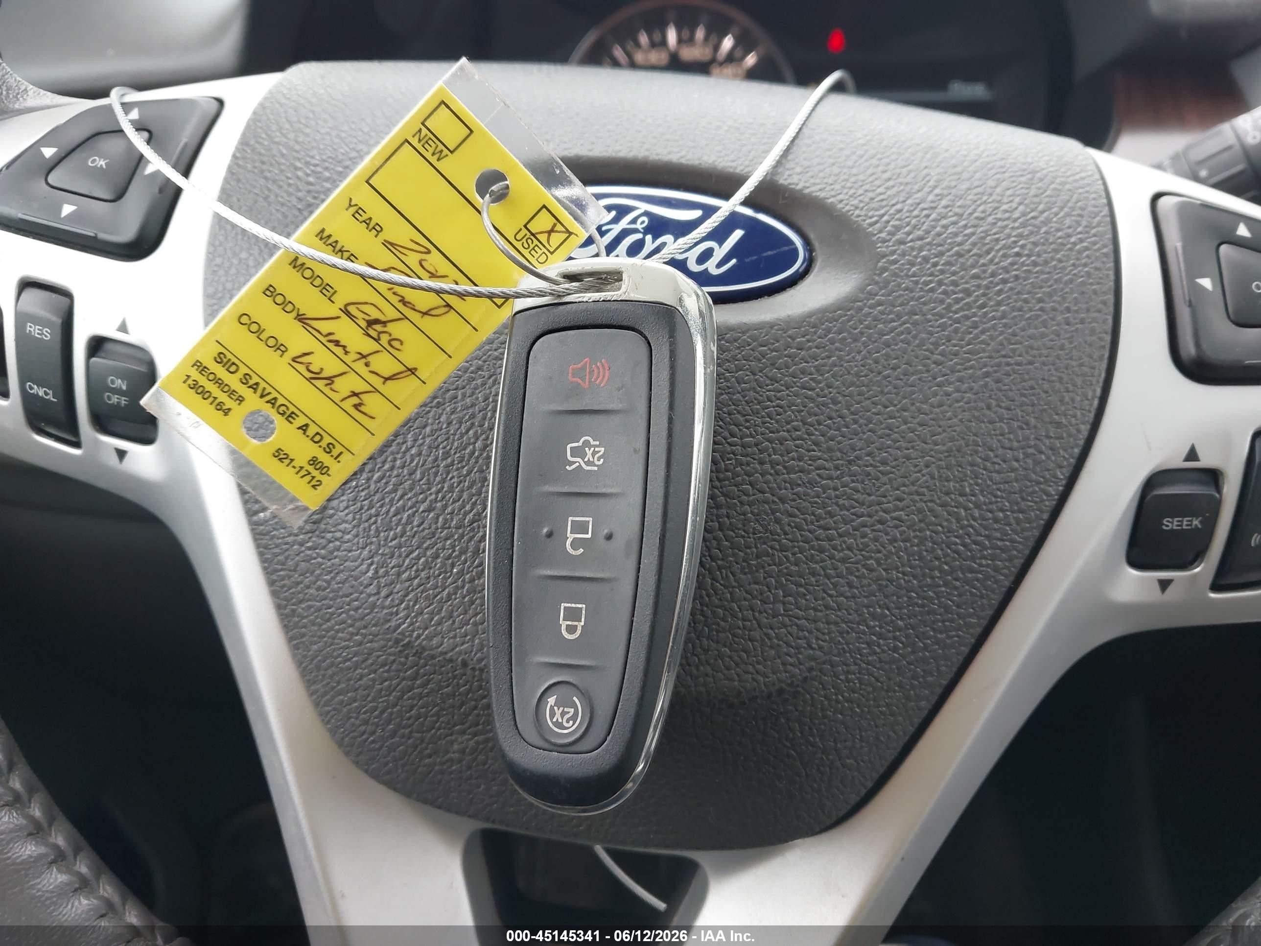 2012 Ford Edge Limited White vin: 2FMDK3K9XCBA87011