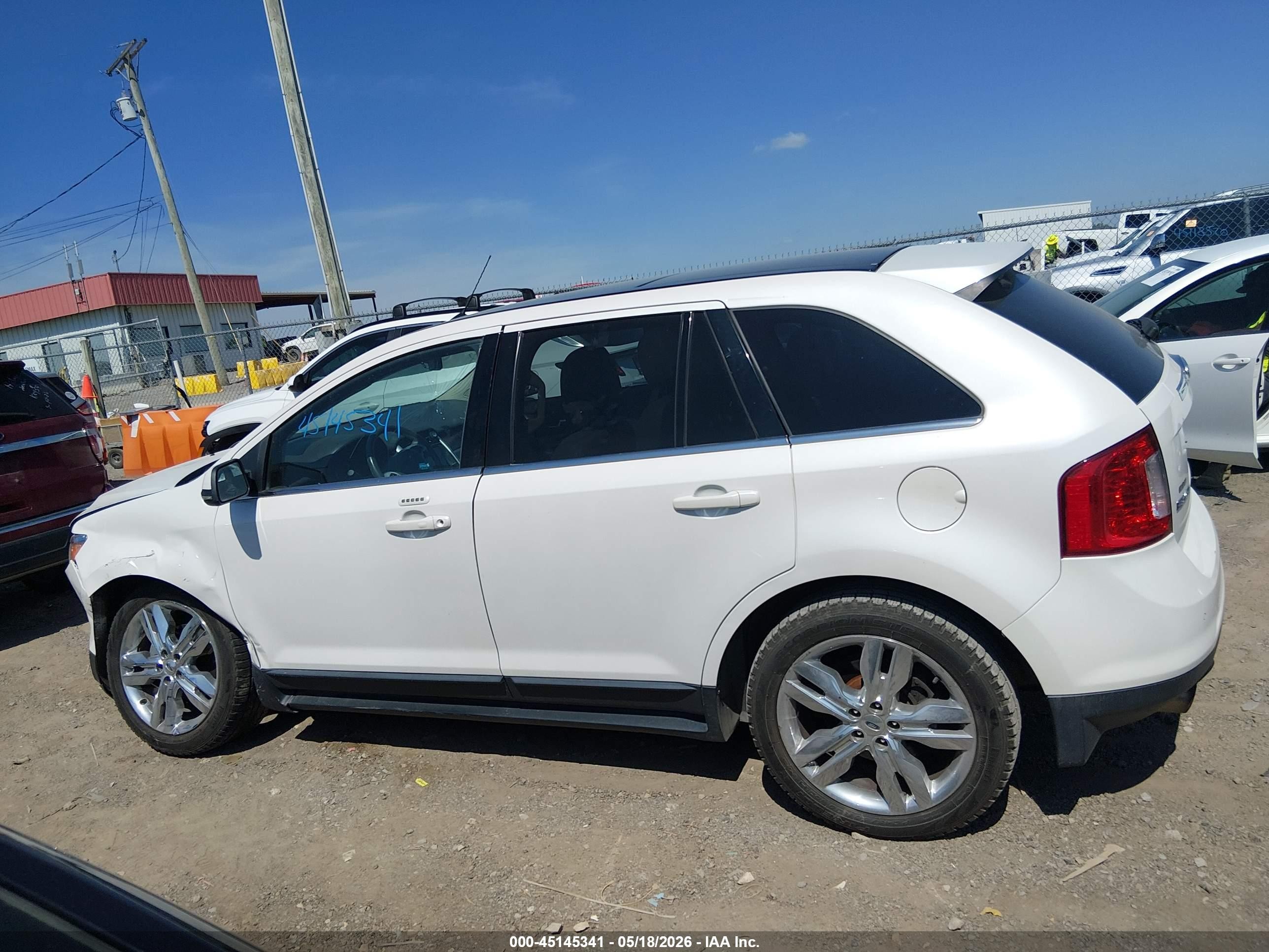 2012 Ford Edge Limited White vin: 2FMDK3K9XCBA87011
