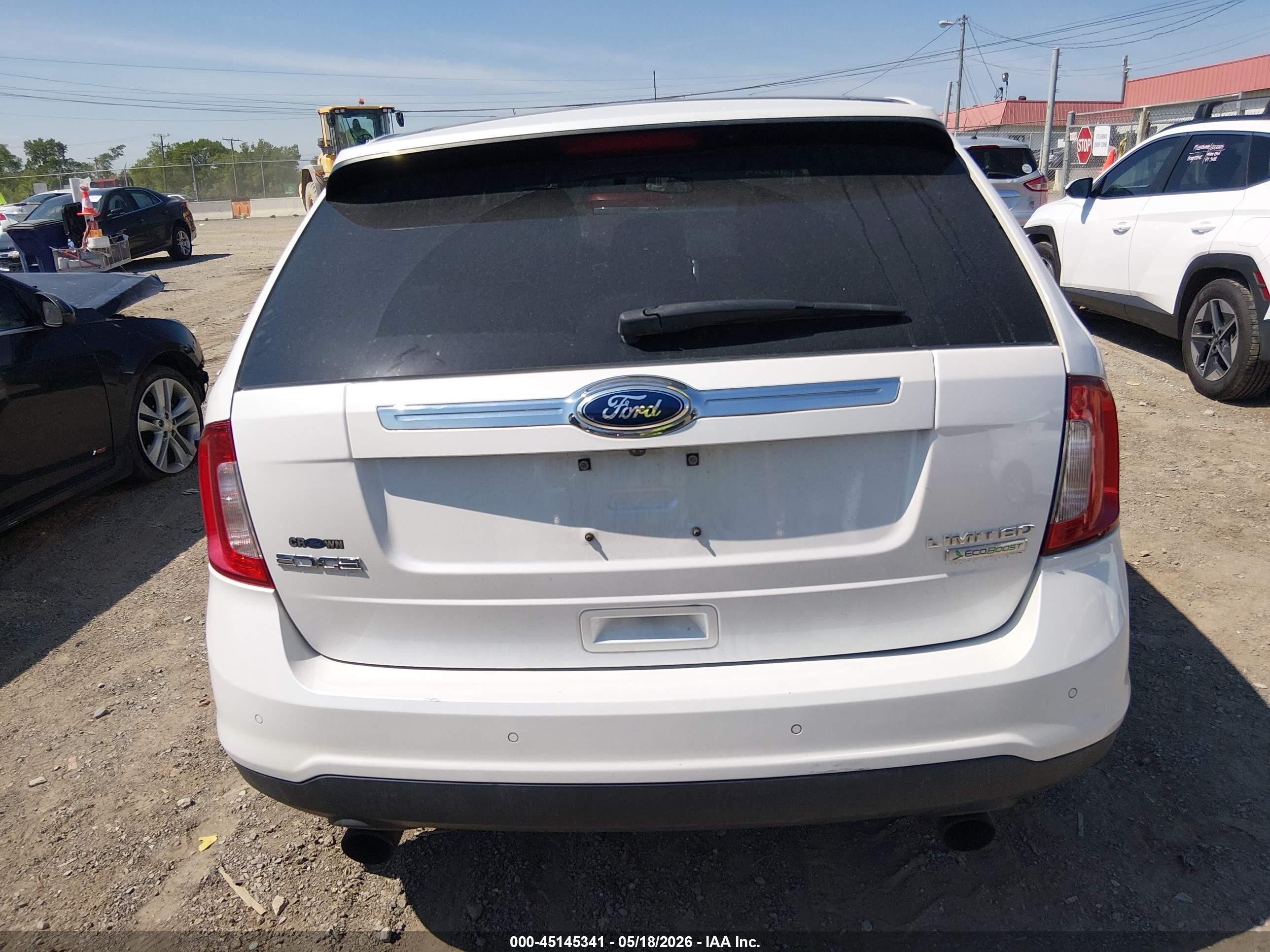 2012 Ford Edge Limited White vin: 2FMDK3K9XCBA87011