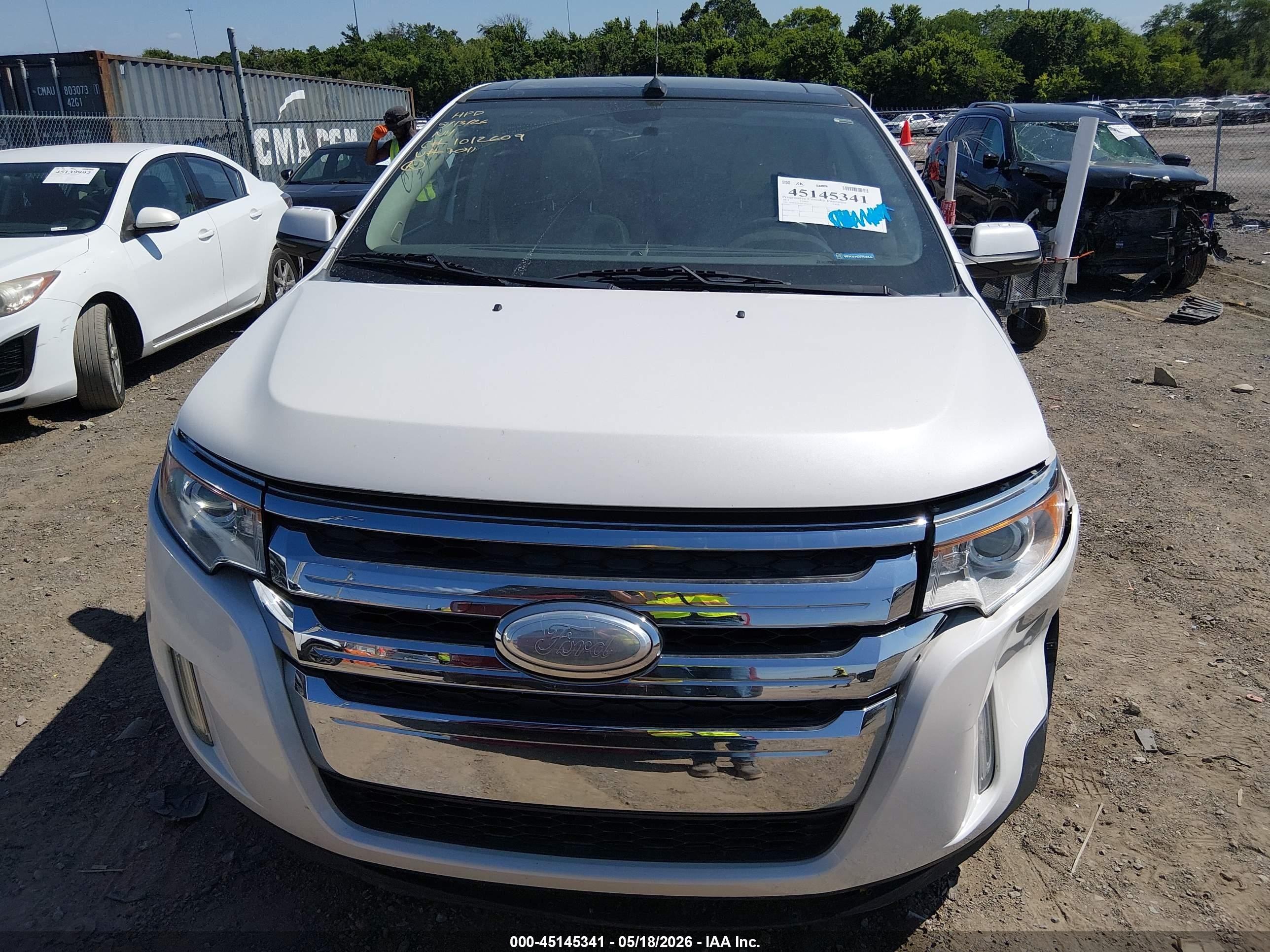 2012 Ford Edge Limited White vin: 2FMDK3K9XCBA87011
