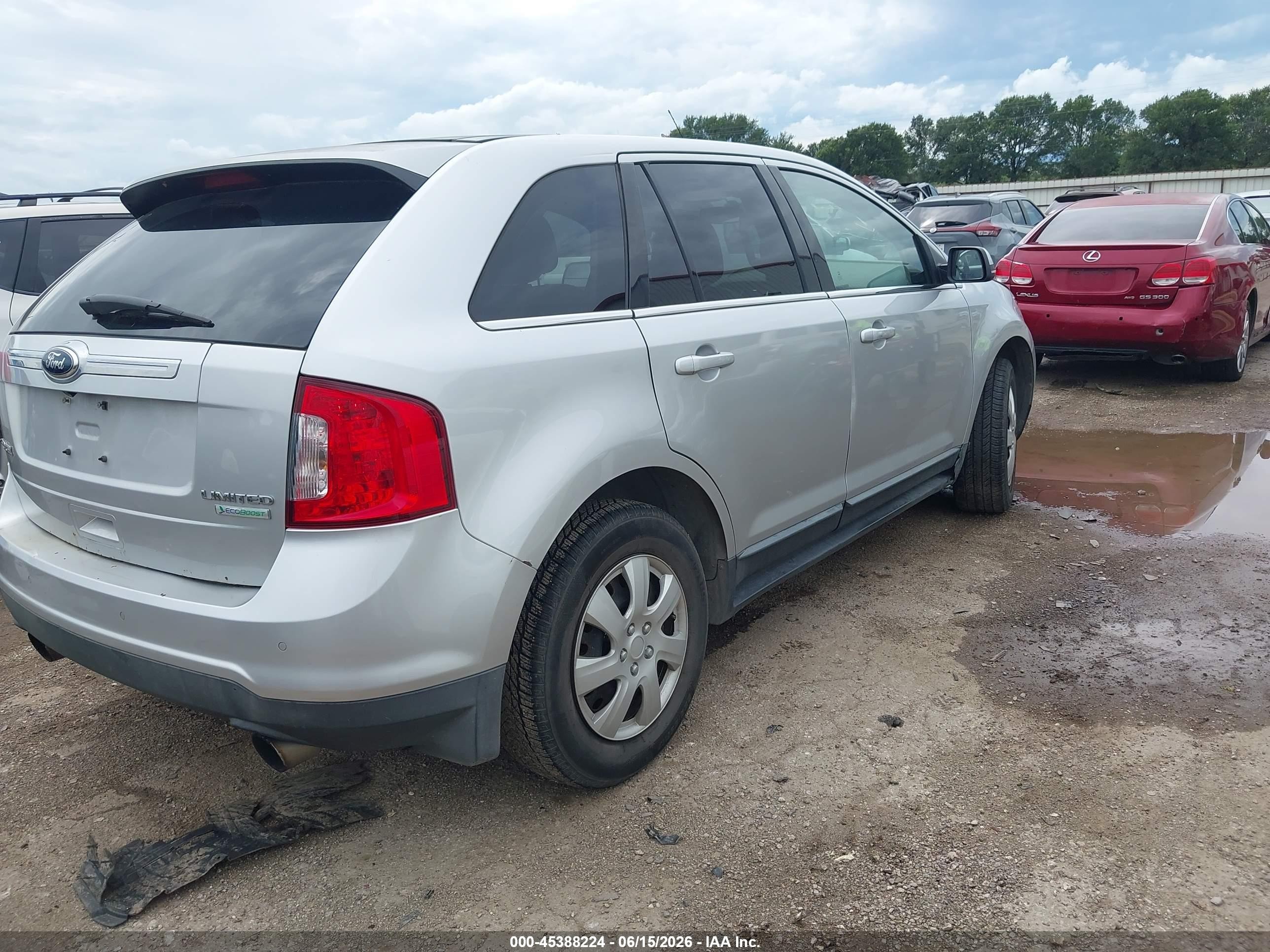 2013 Ford Edge Limited Silver vin: 2FMDK3K9XDBA18899